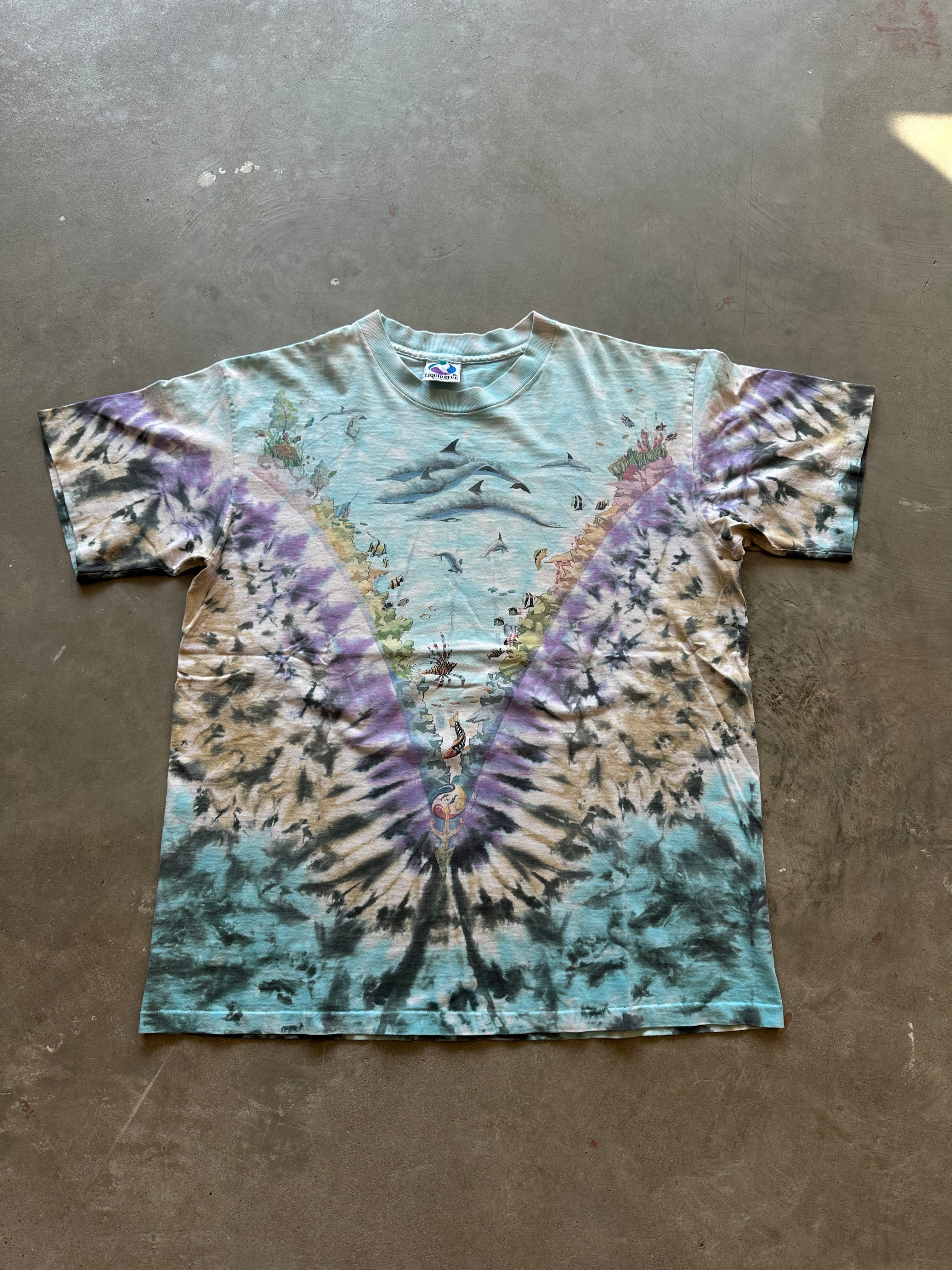 1990’s Liquid Blue Tiedye T-Shirt (L)