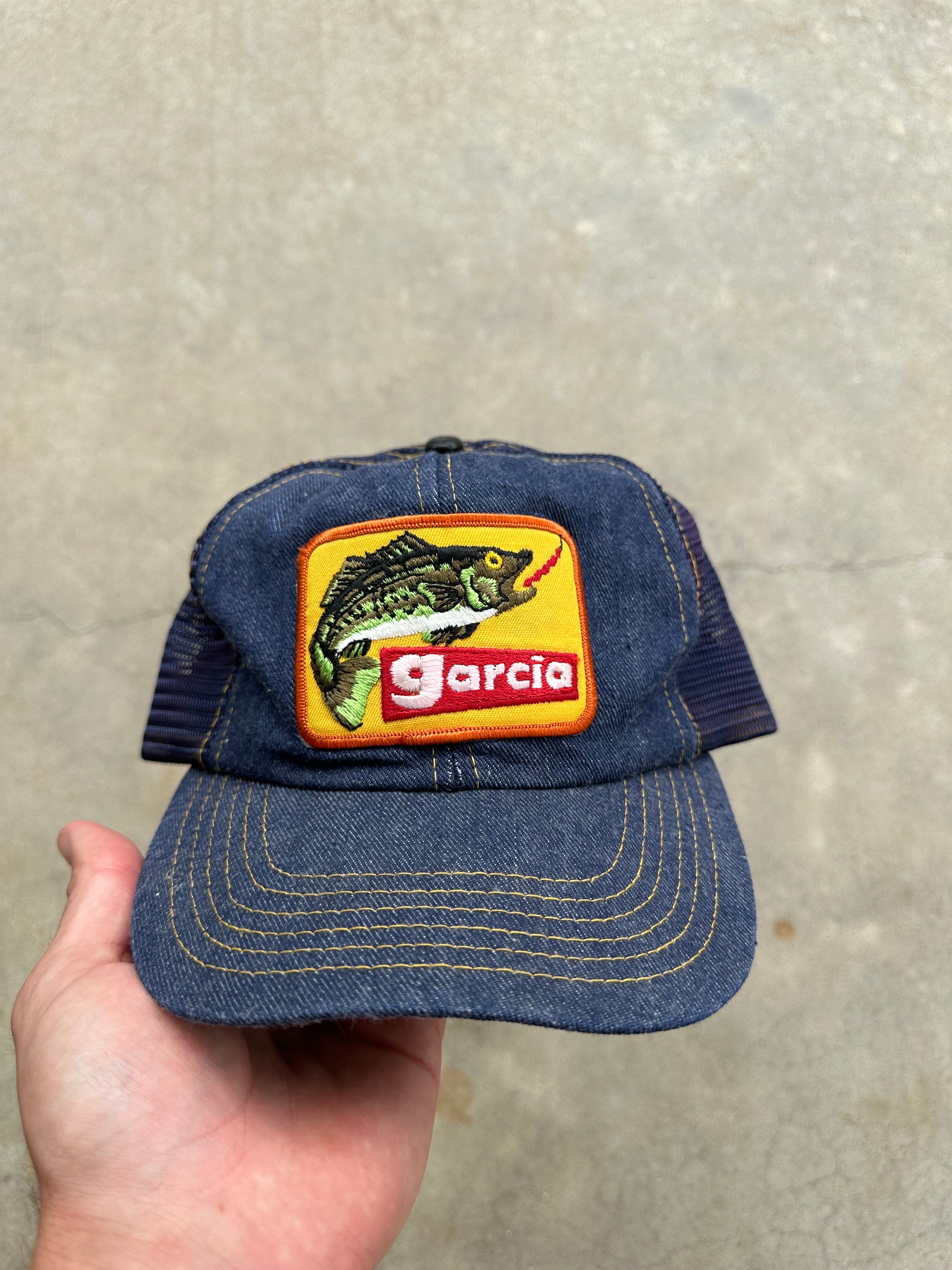 Vintage Garcia Fishing Denim SnapBack Hat