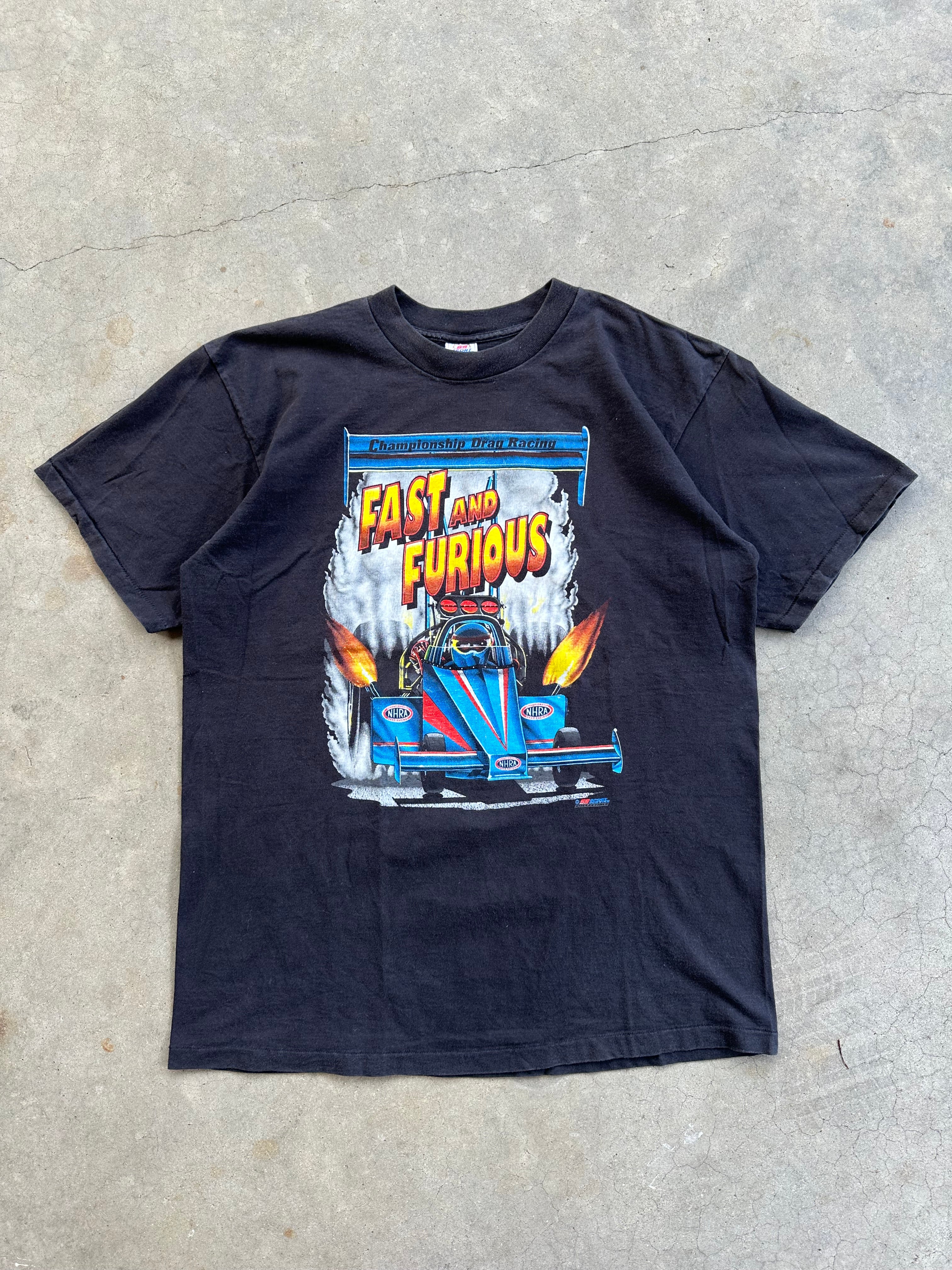 1990’s Fast And Furious Drag Racing T-Shirt (XL)