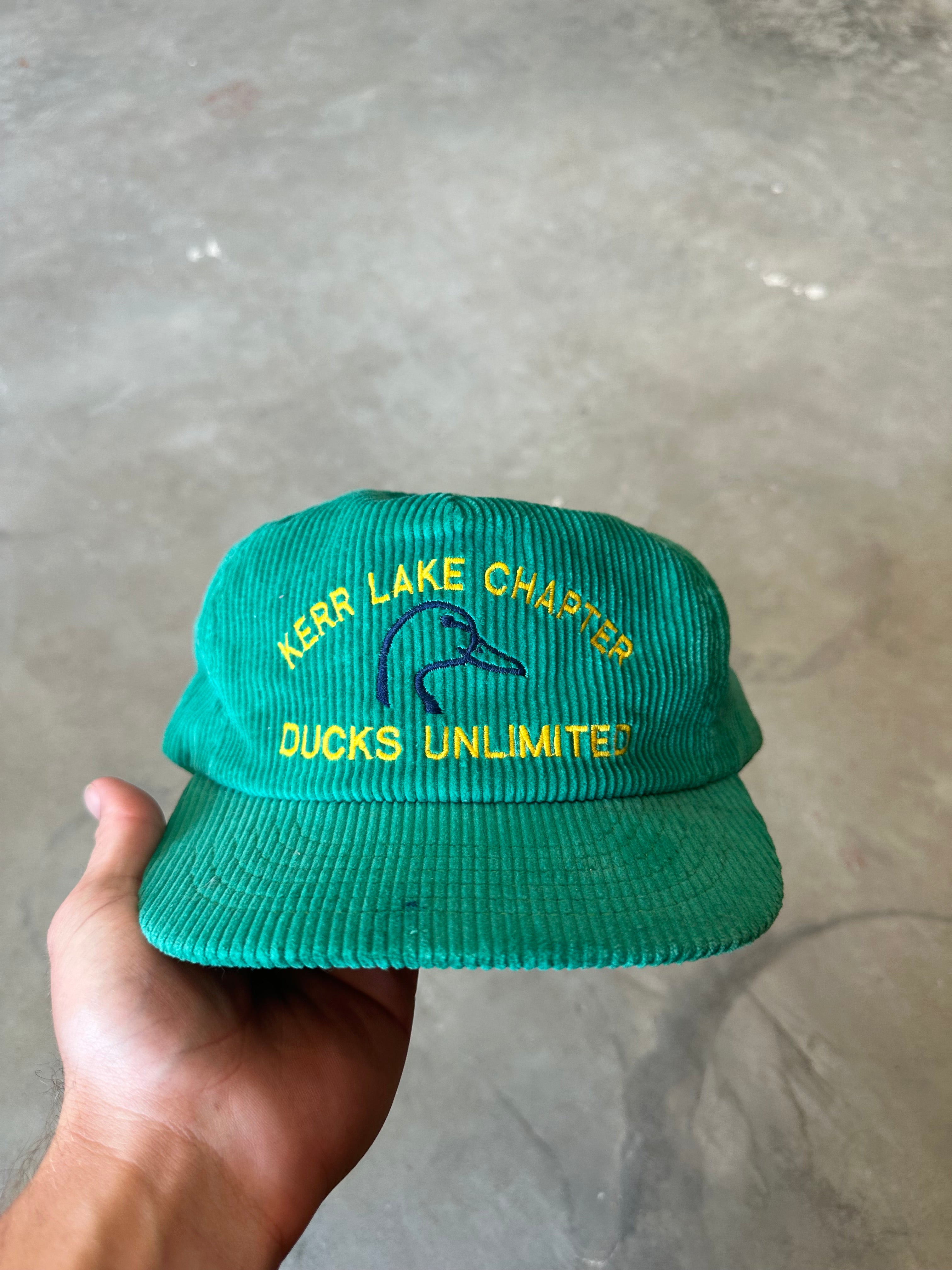 1990s Ducks Unlimited Kerr Lake Corduroy Snapback
