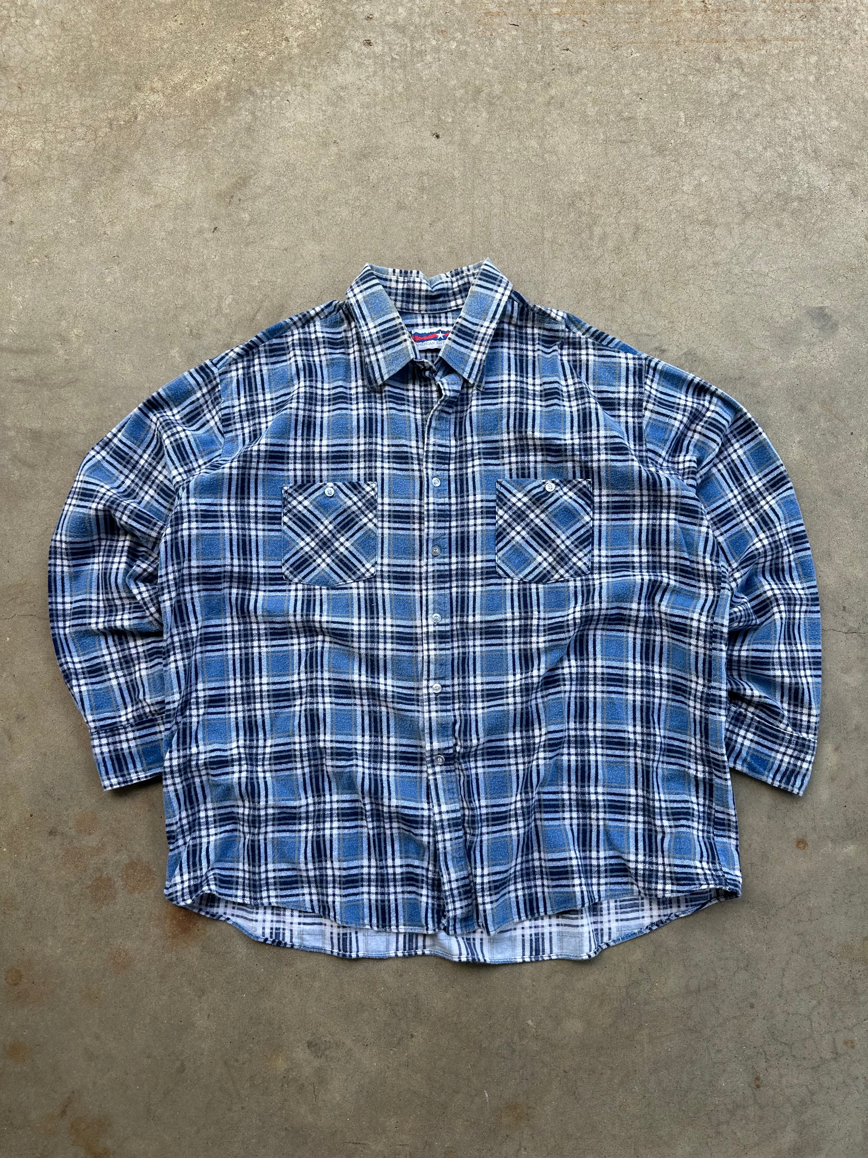 1980’s Lightweight Blue Flannel (XXL)