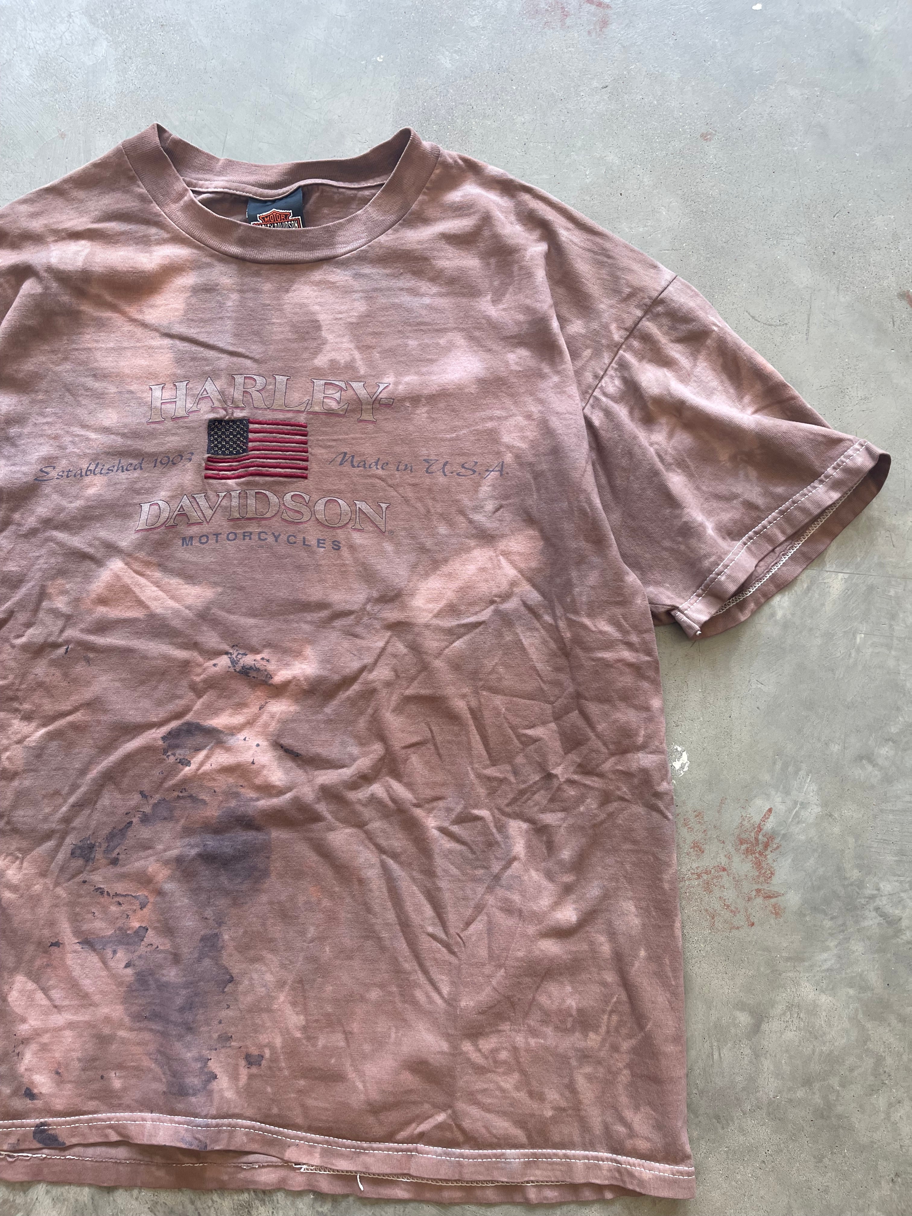 Vintage Overdyed Harley Davidson Oklahoma City T-Shirt (XL)