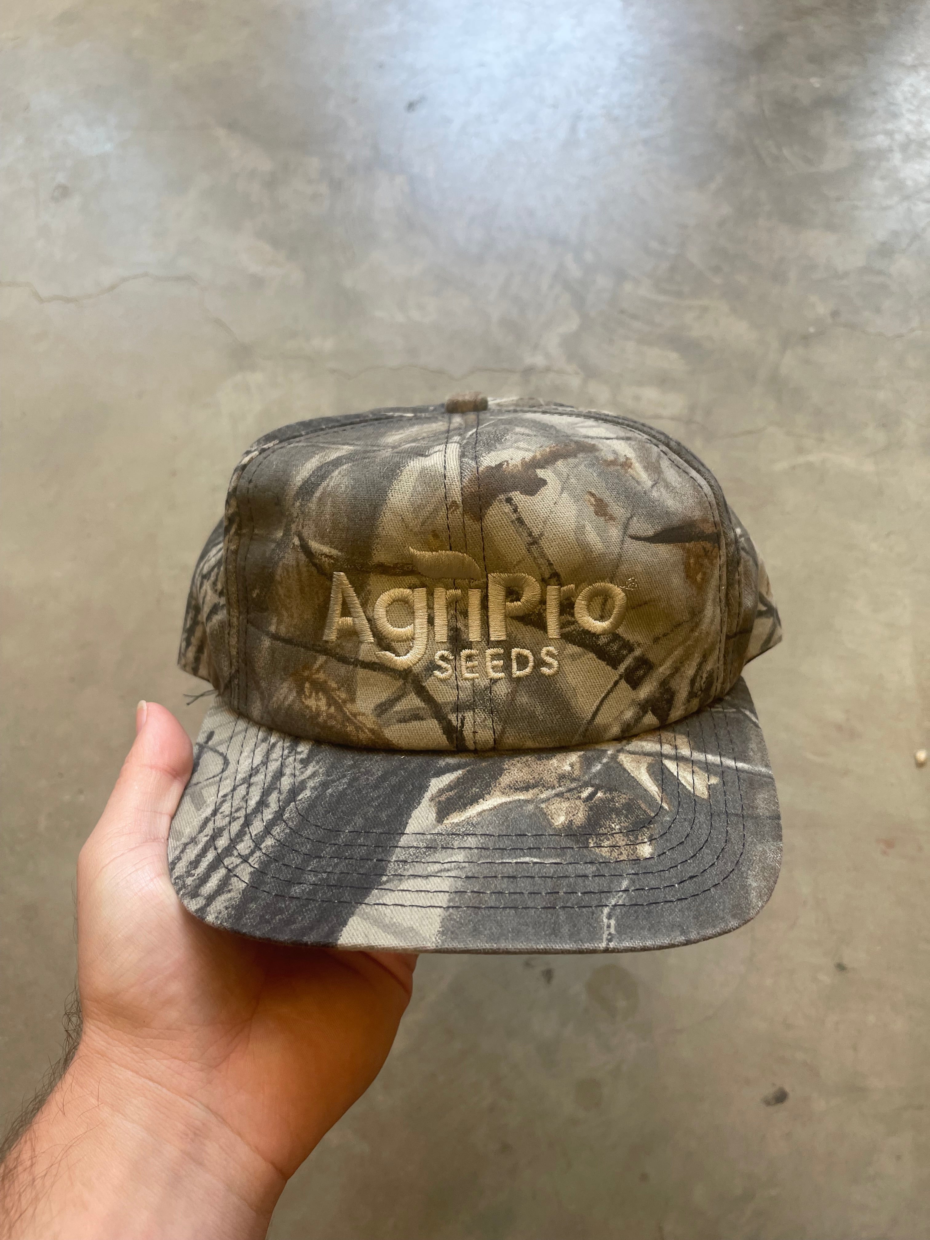 Vintage Realtree Camo AgriPro Seeds Hat