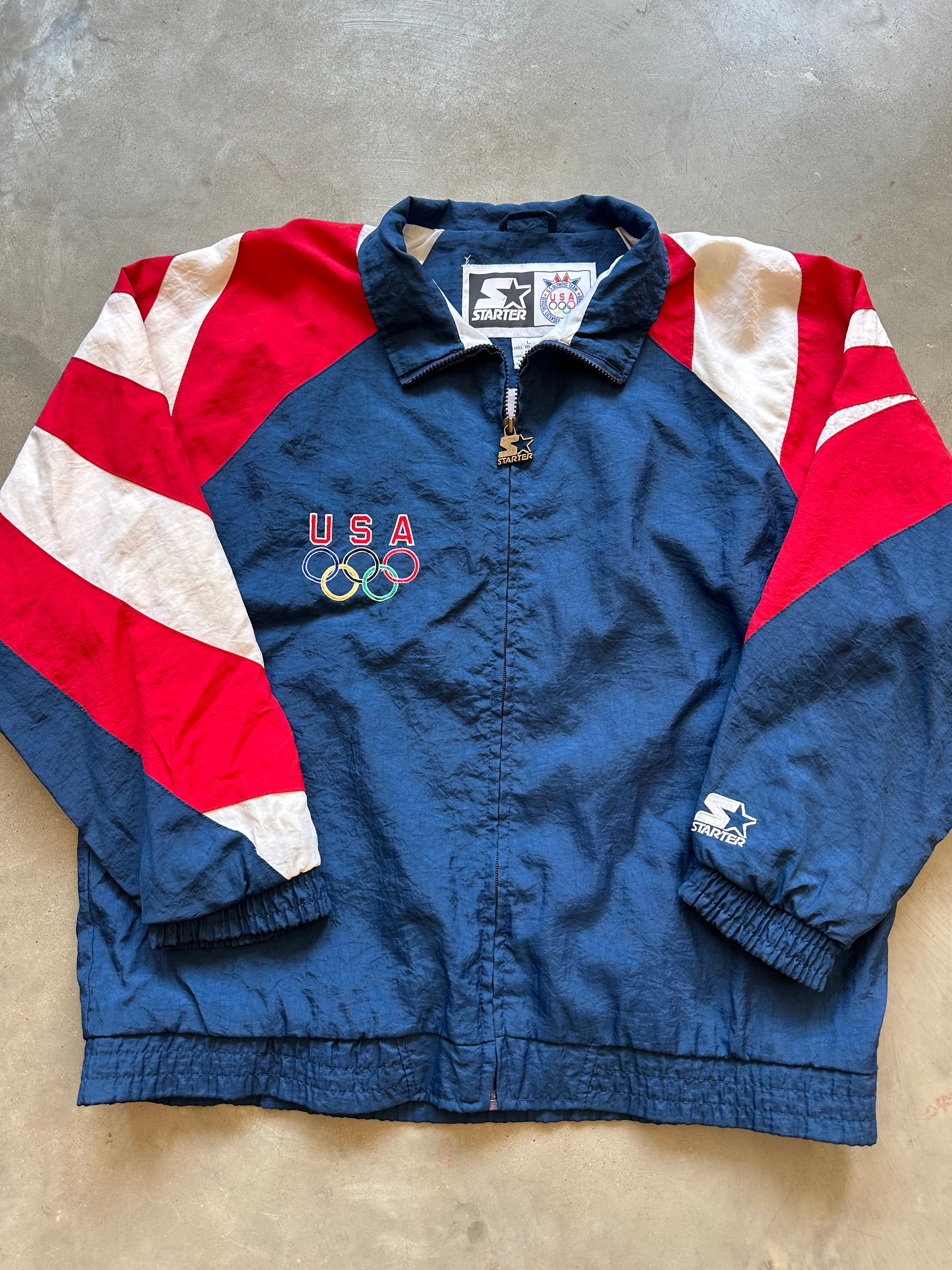 1990s USA Olympic Eagle Starter Jacket (L)