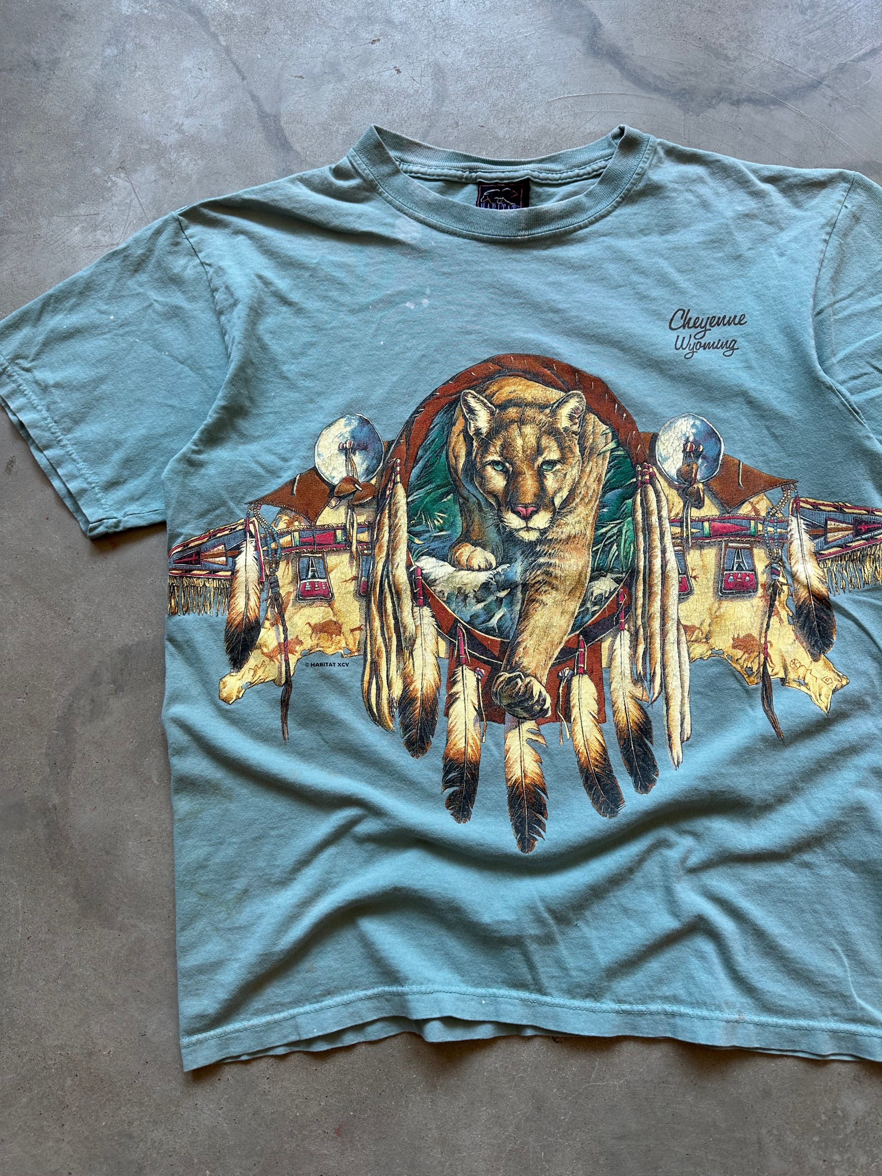 Vintage Thrashed Cheyenne Wyoming Shirt (L)