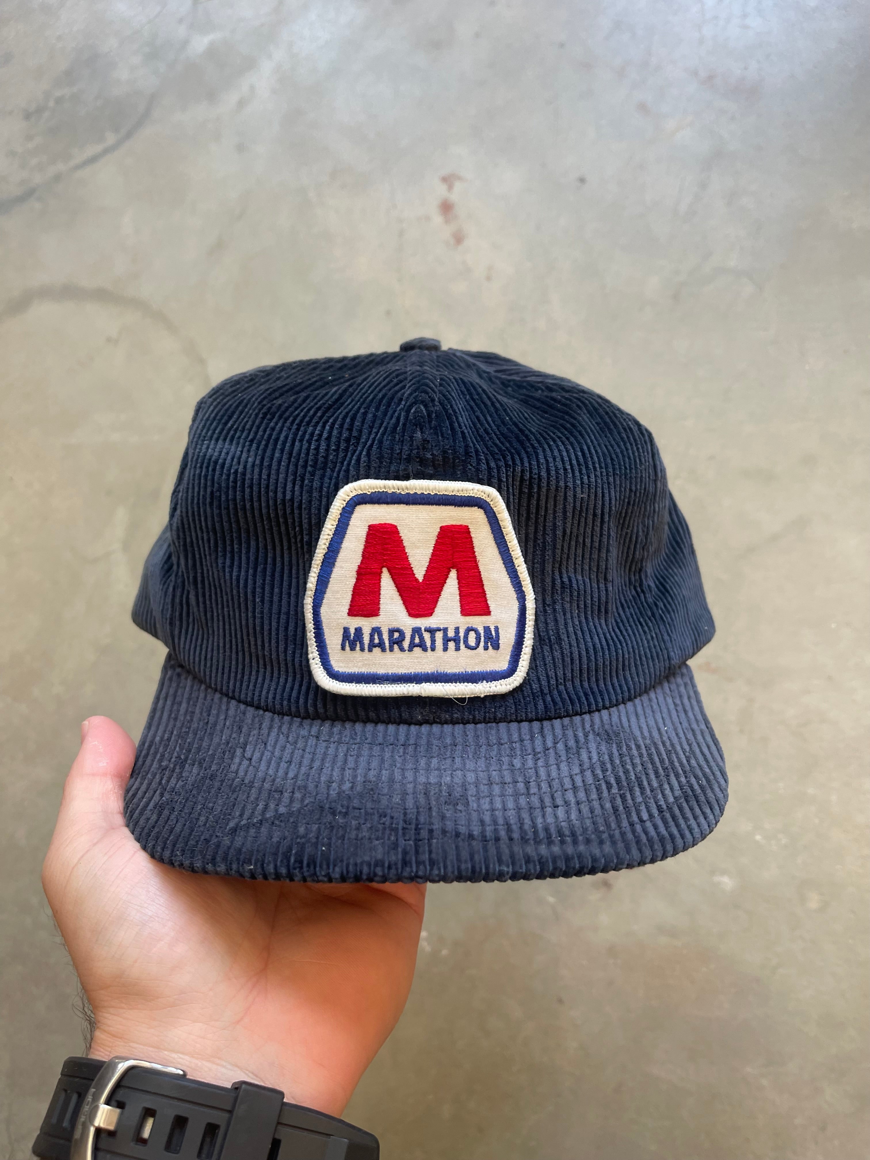 Vintage Marathon Corduroy Patch Hat