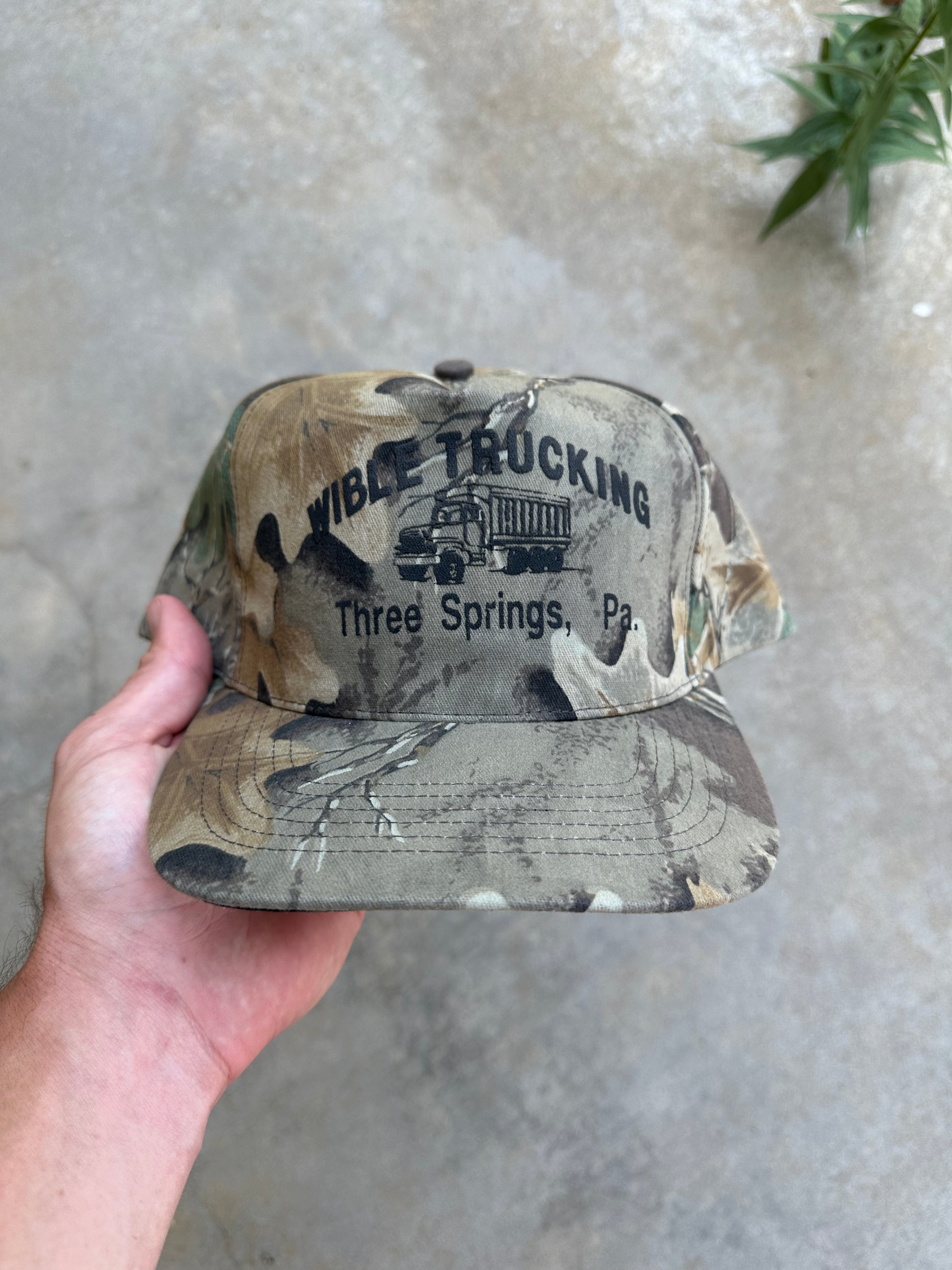 Vintage Wible Trucking Camo SnapBack