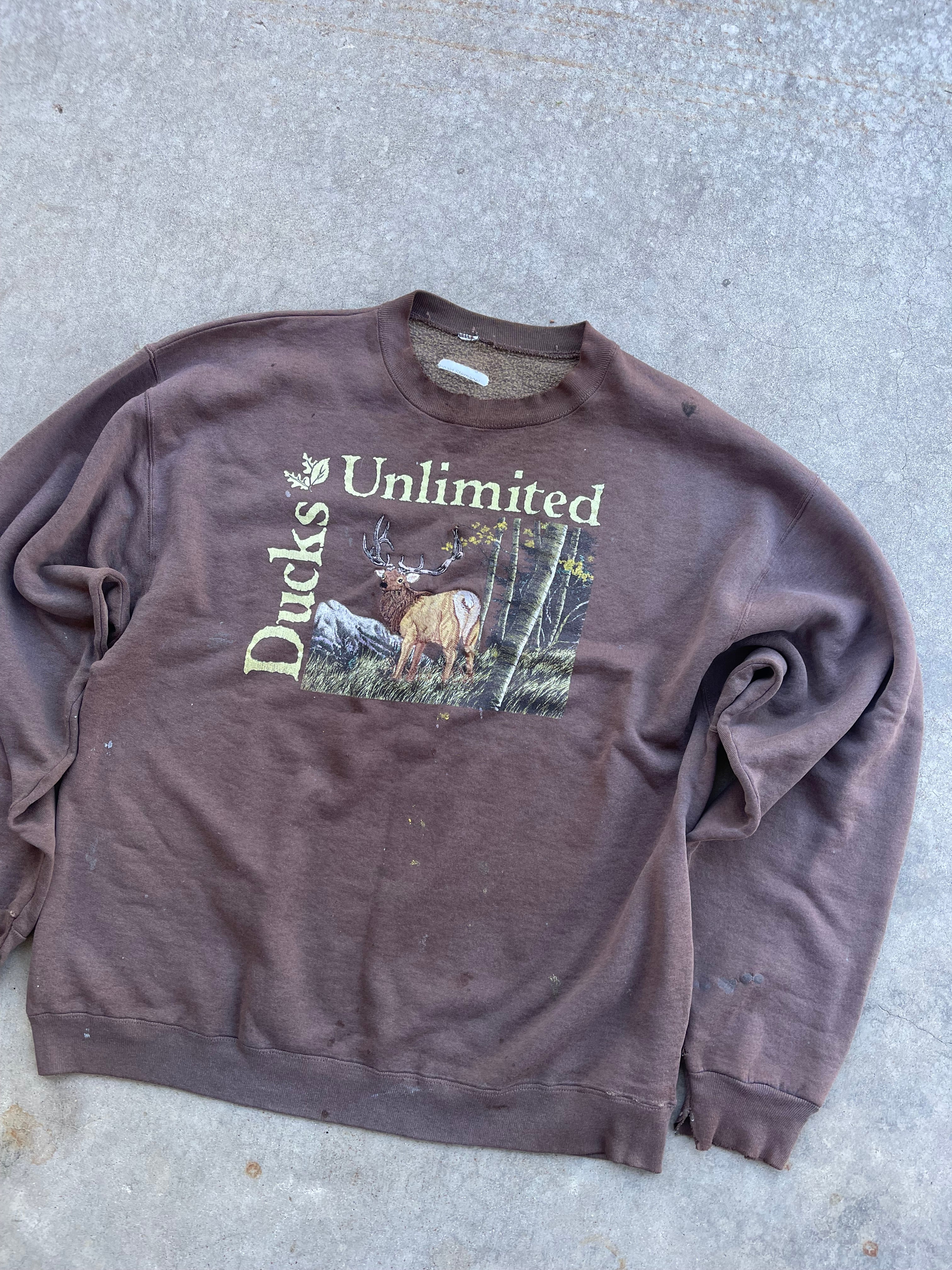 Vintage Thrashed Ducks Unlimited Crewneck (L)