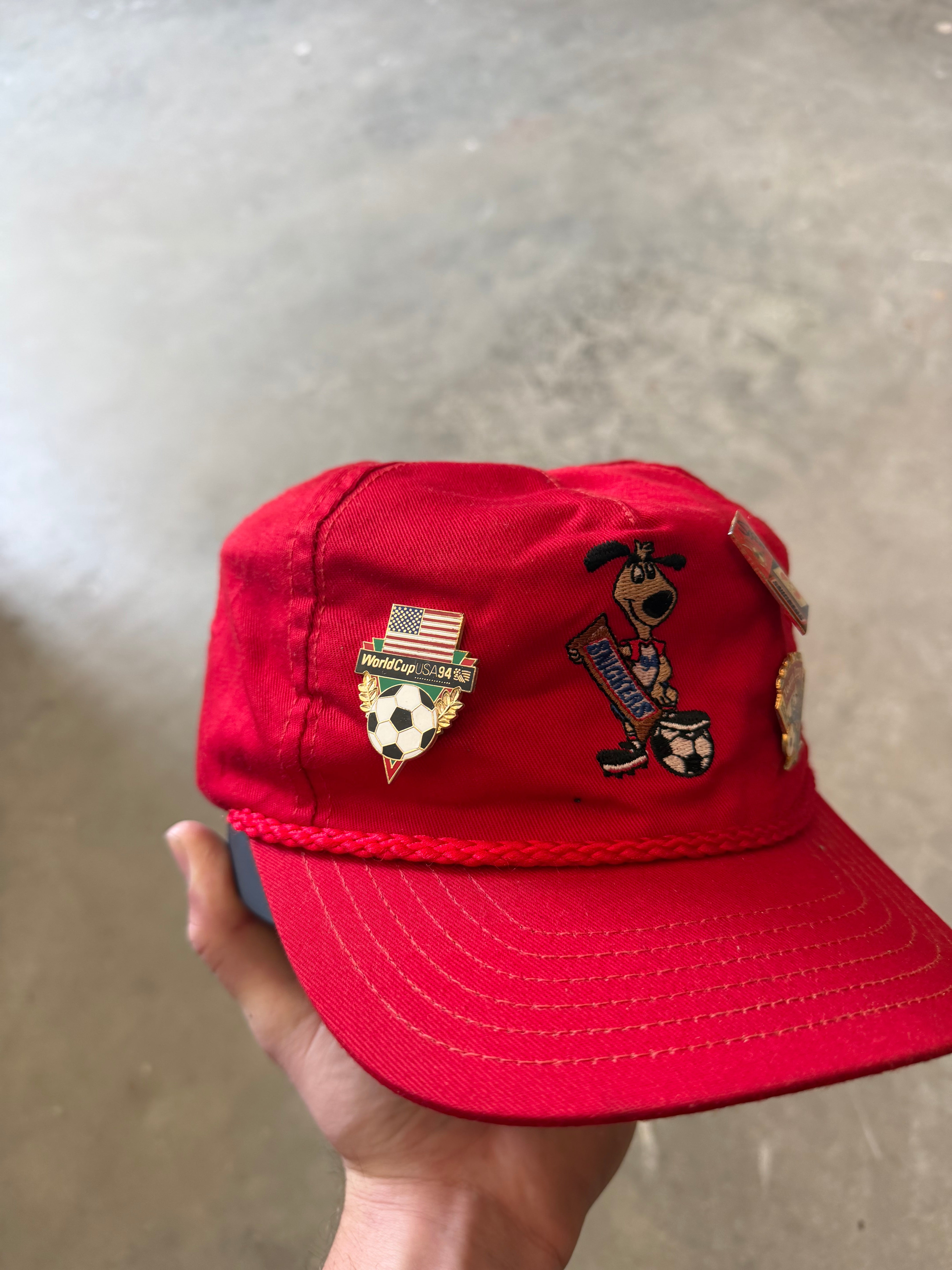 1990s Snickers Soccer Unstructured Rope Hat