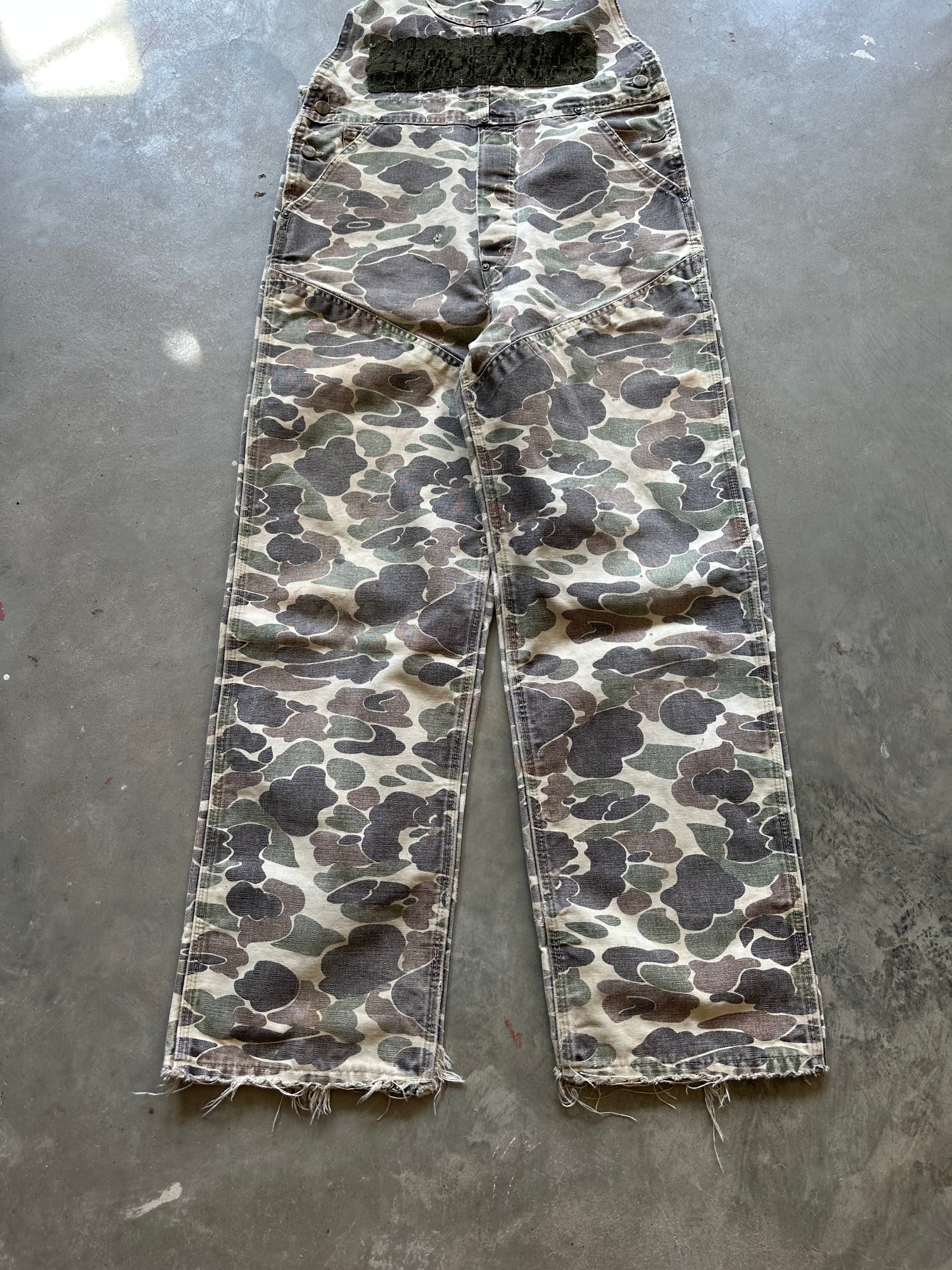 Vintage Distressed Carhartt Duck Camo Overalls (S/M)