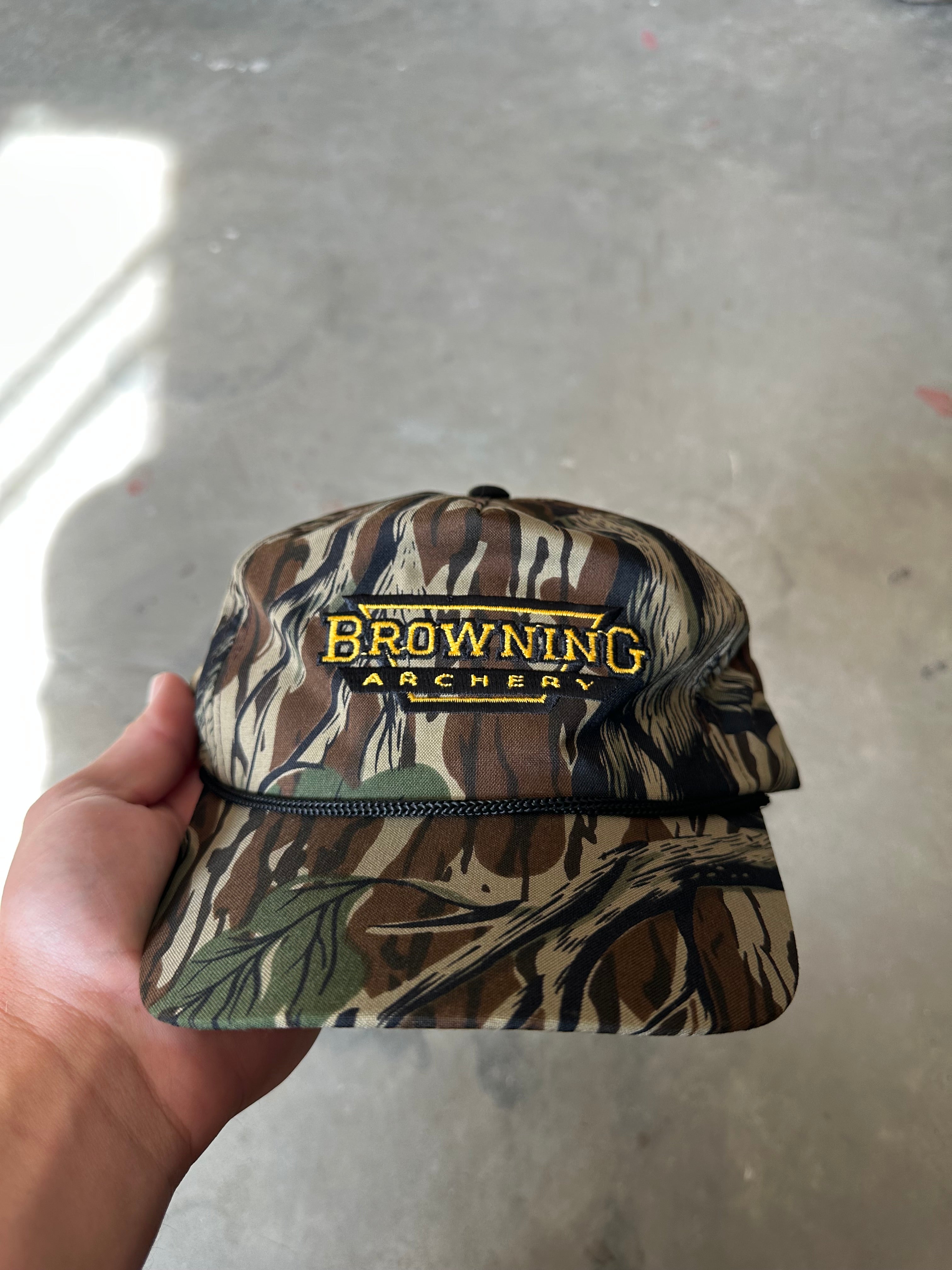 1990s Browning Archery Mossy Oak Treestand Hat