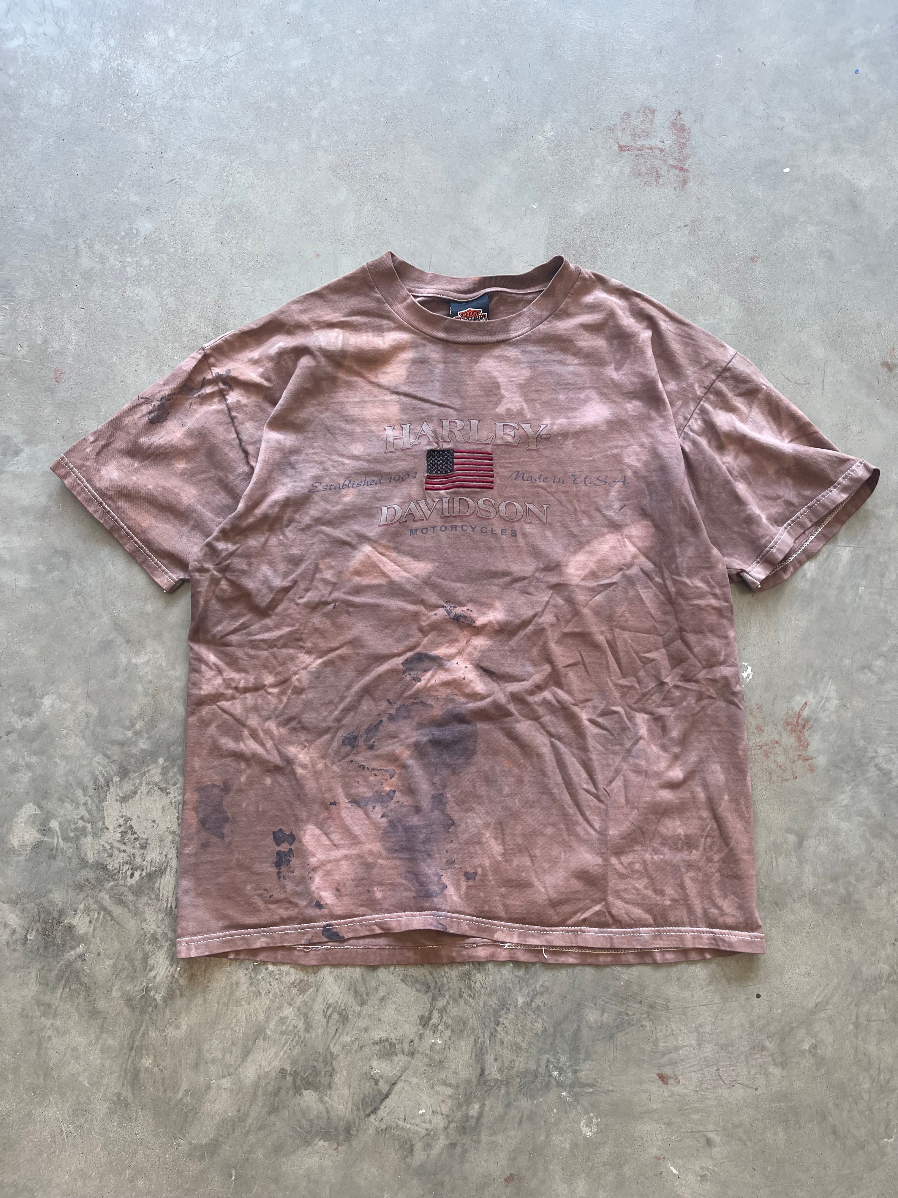 Vintage Overdyed Harley Davidson Oklahoma City T-Shirt (XL)