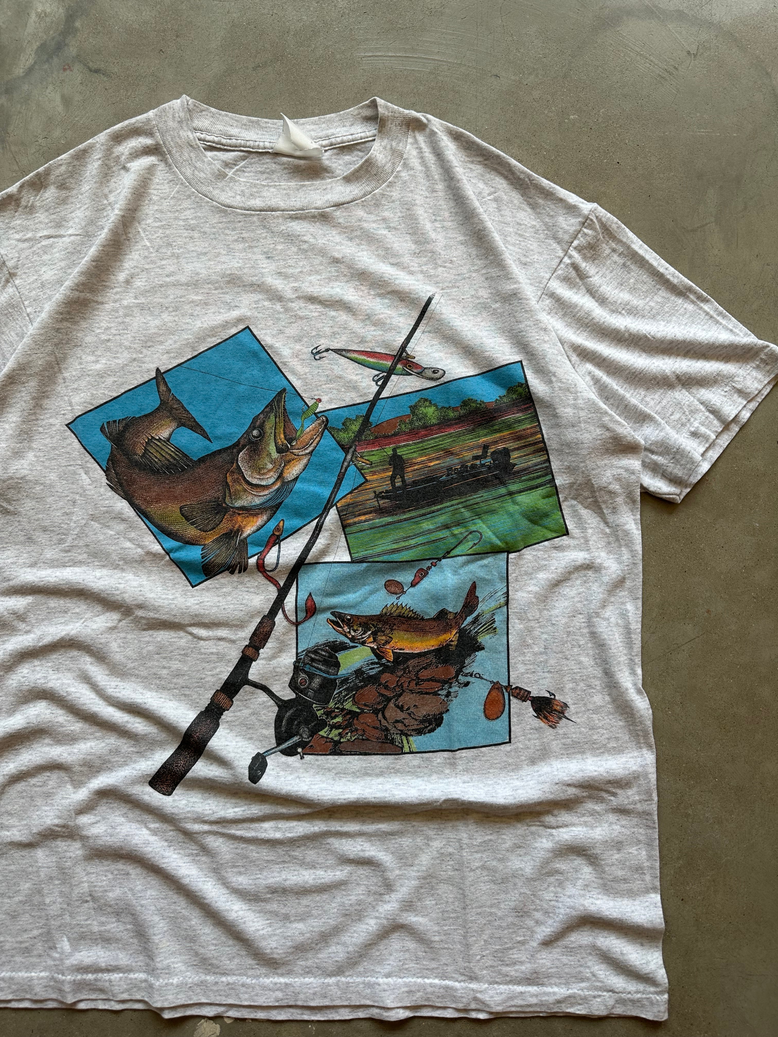 1990s Fishing T-Shirt (L/XL)