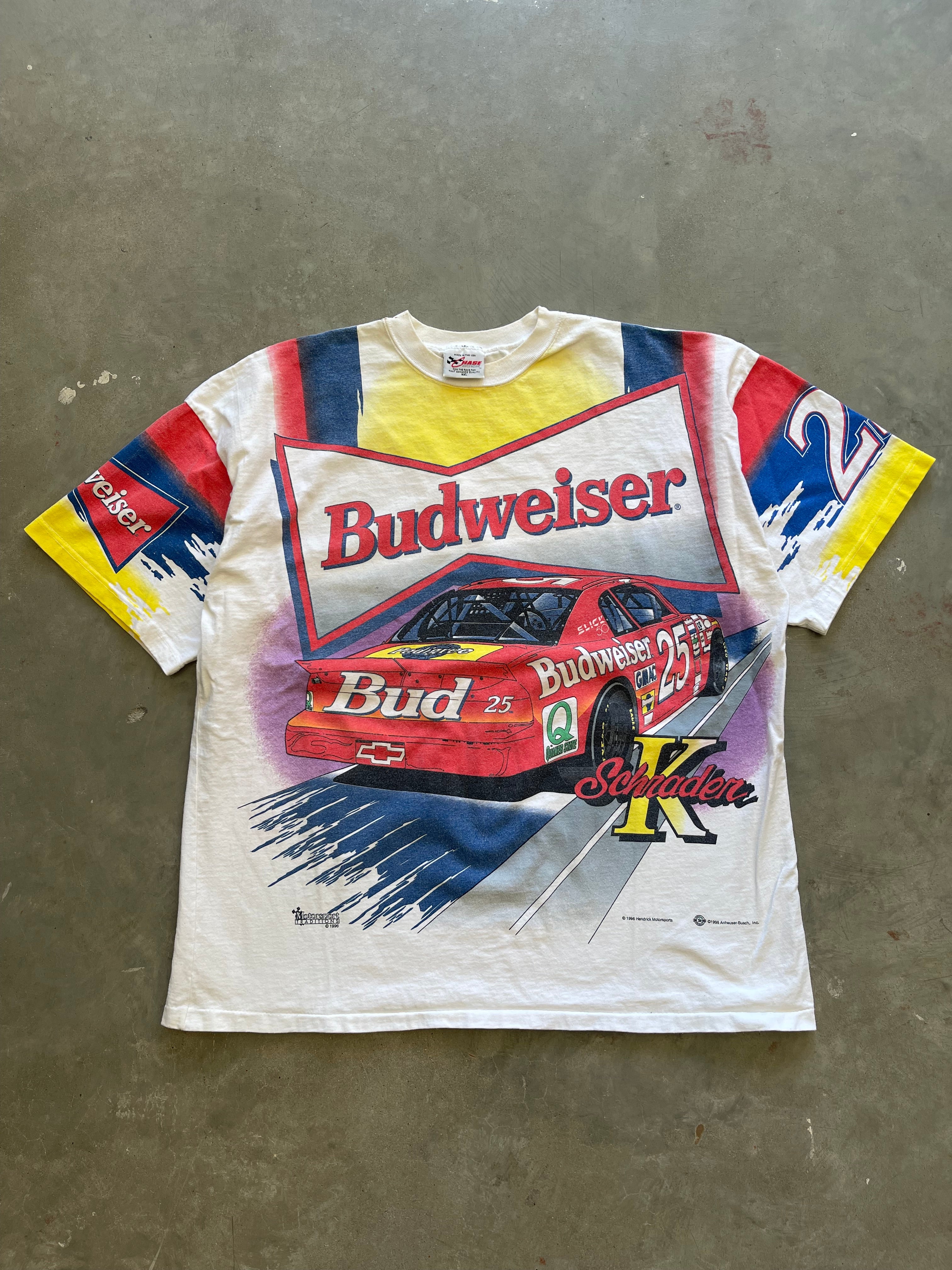 1996 Budweiser Racing Ken Schrader AOP Shirt (2XL)