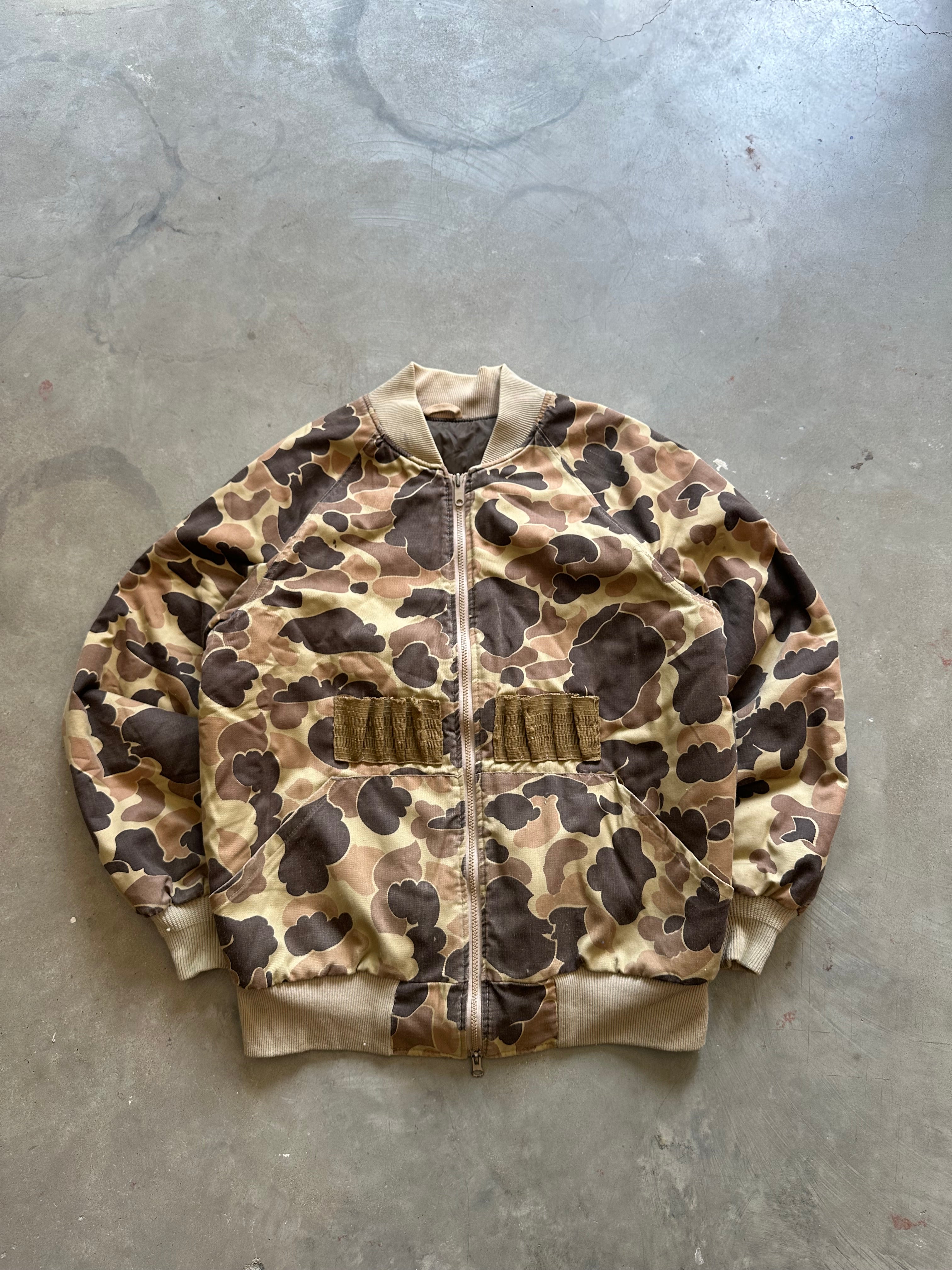 Vintage Duck Camo Bomber Style Jacket (L)