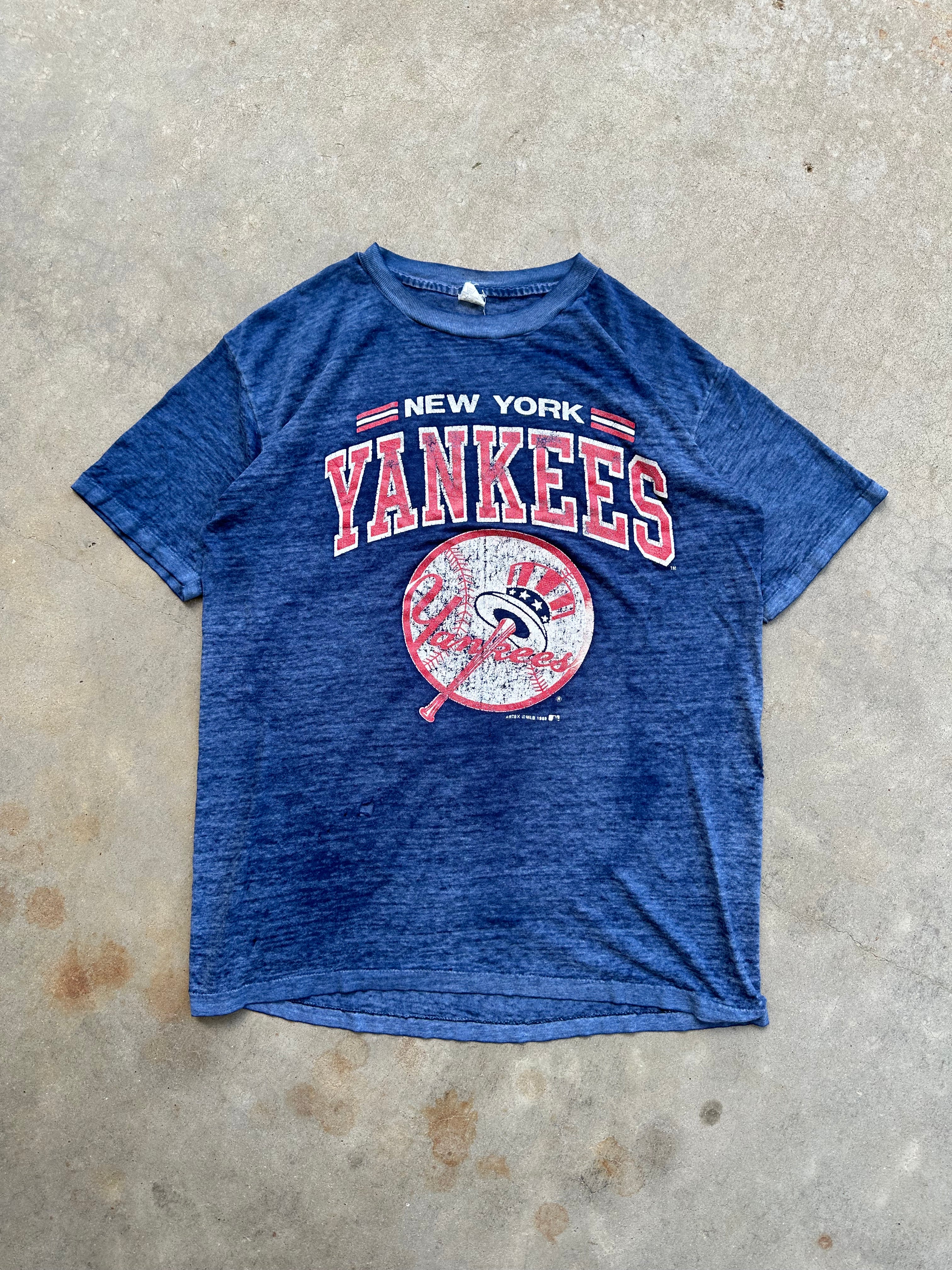 1989 Faded/Worn New York Yankees T-Shirt (M)