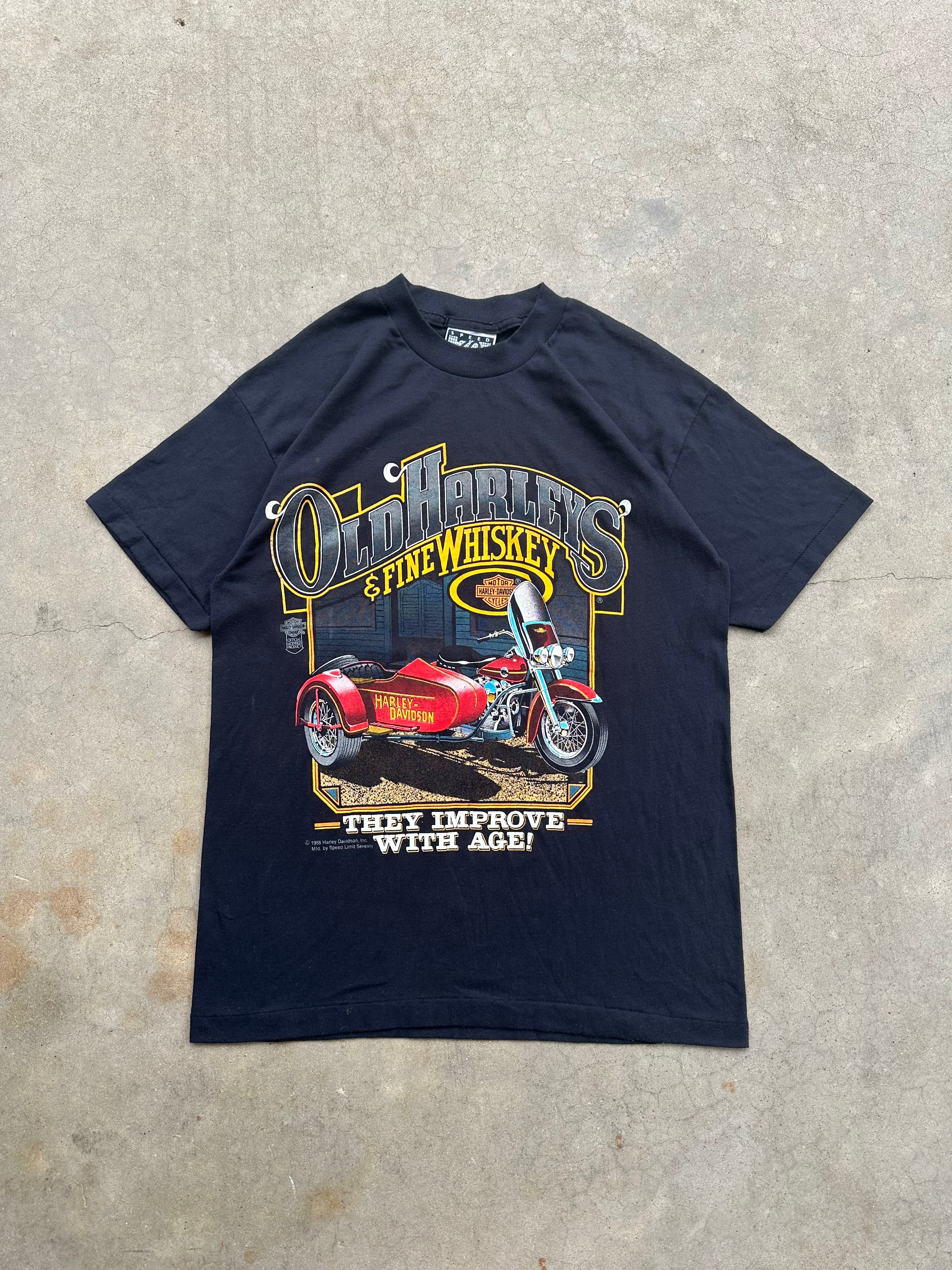 1988 Harley Davidson Old Harley’s & Fine Whiskey T-Shirt (M)