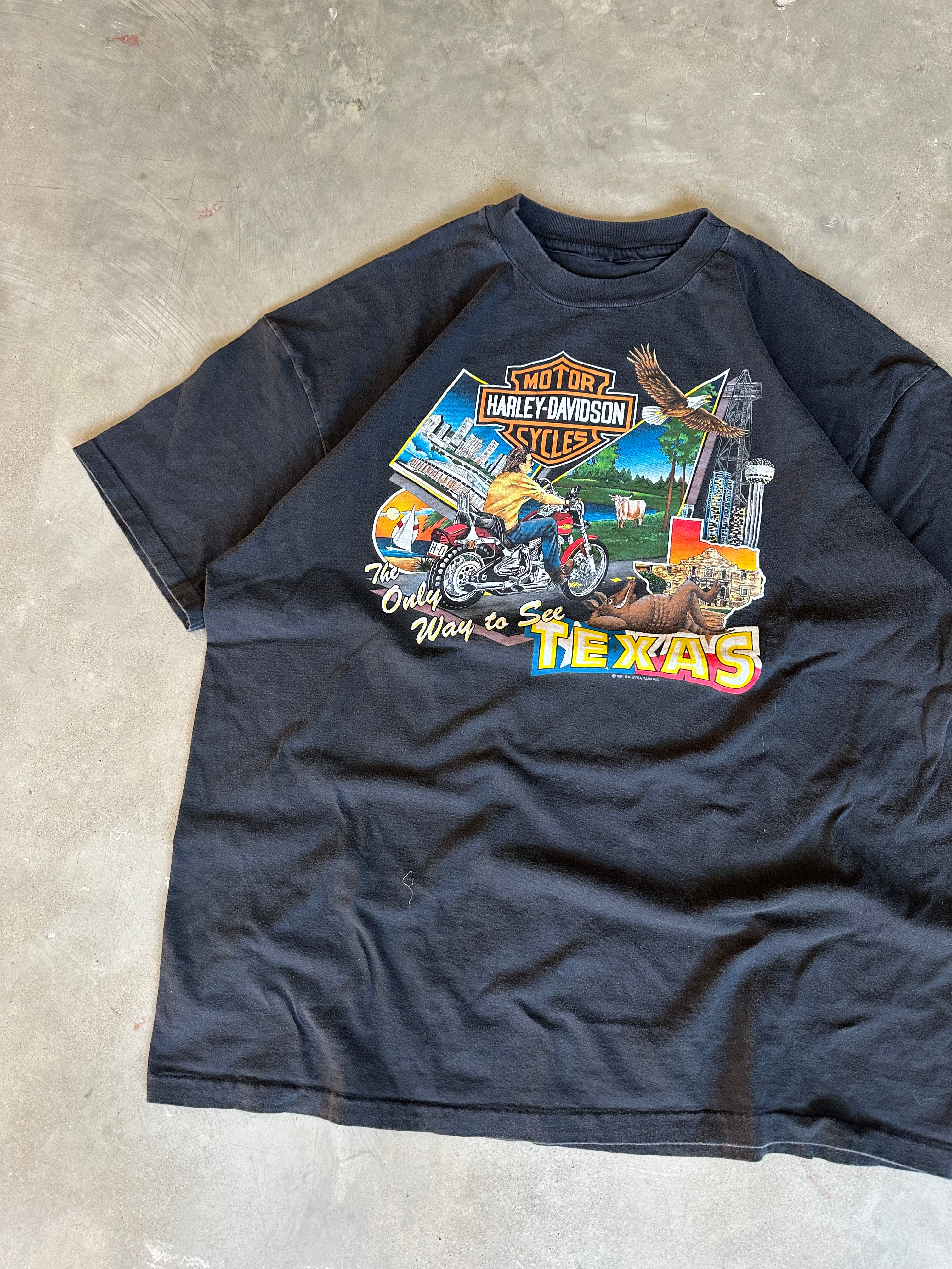 1991 Harley Davidson Longview Texas T-Shirt (2XL)