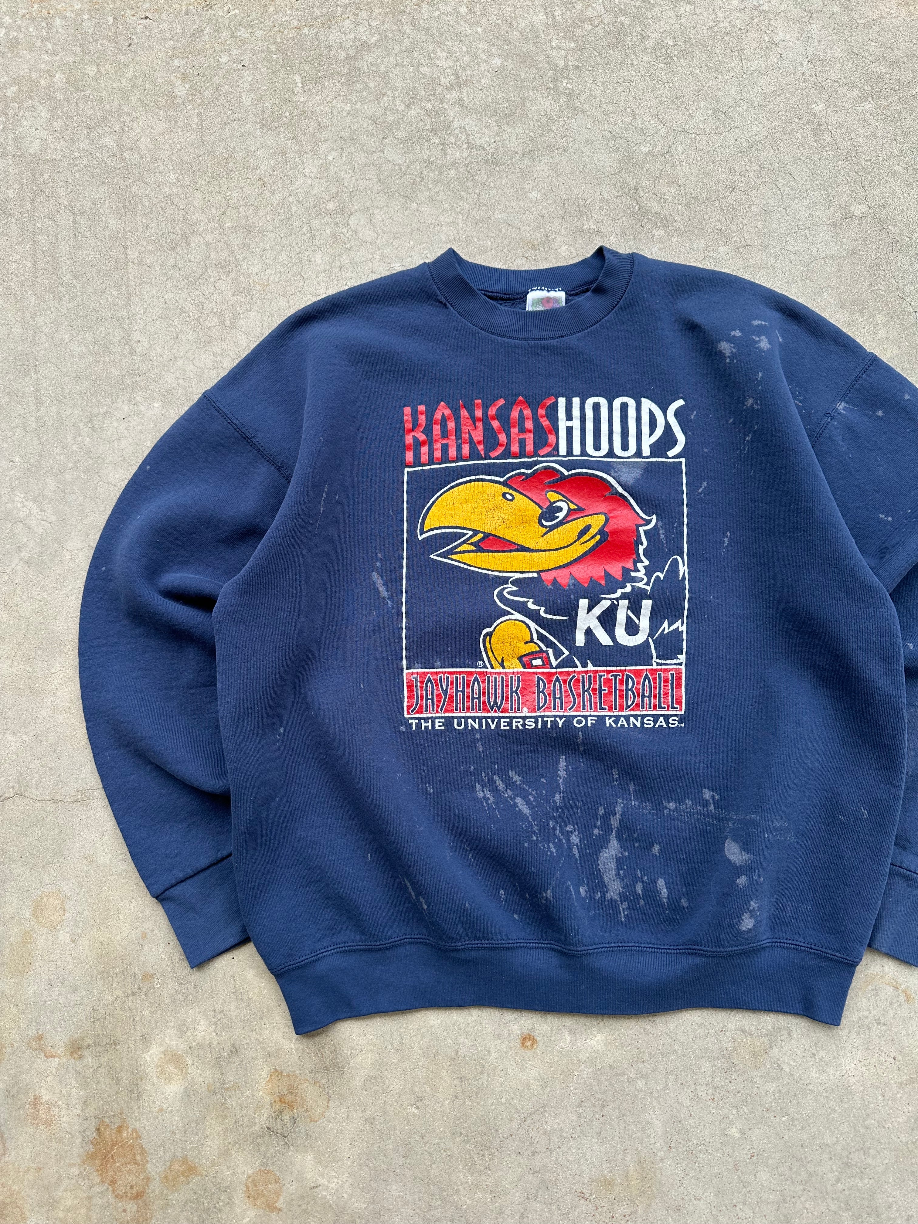 1990’s Faded/Worn Kansas Basketball Crewneck (L/XL)
