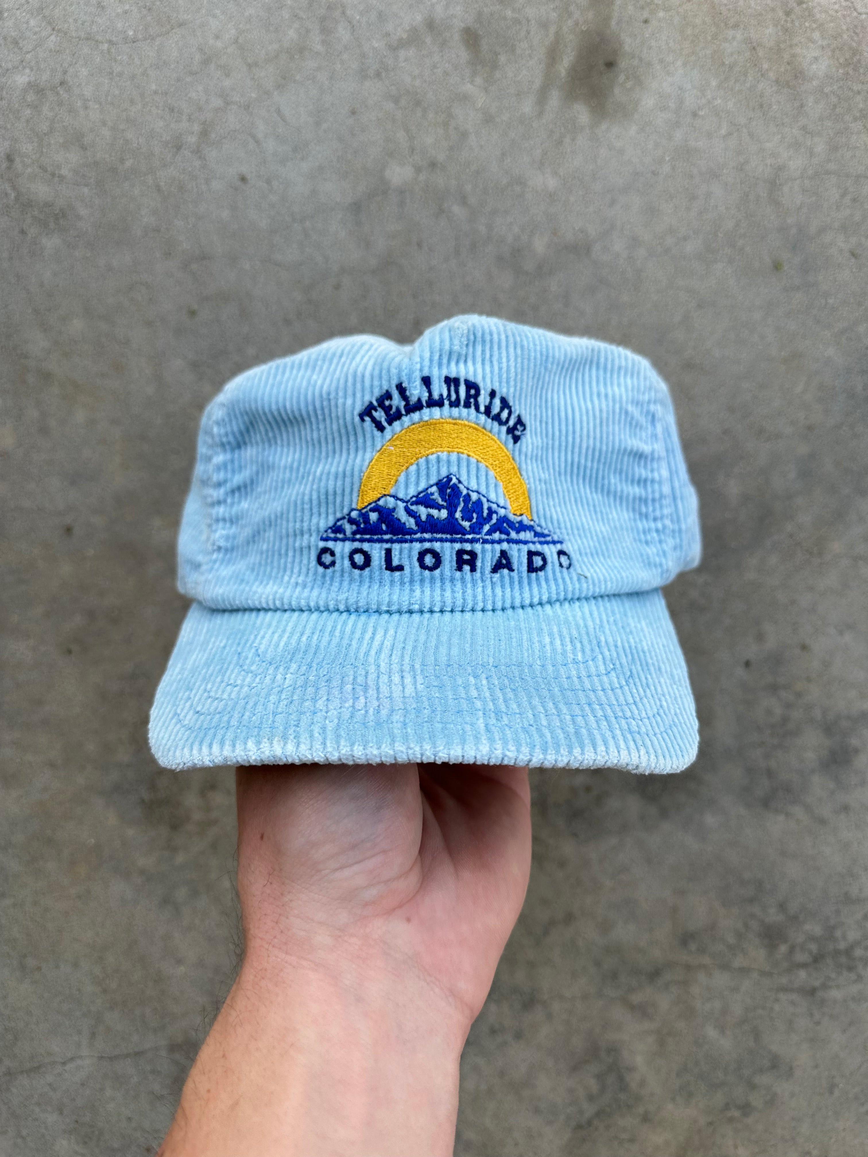 1980s Telluride Colorado Corduroy Zipperback Hat