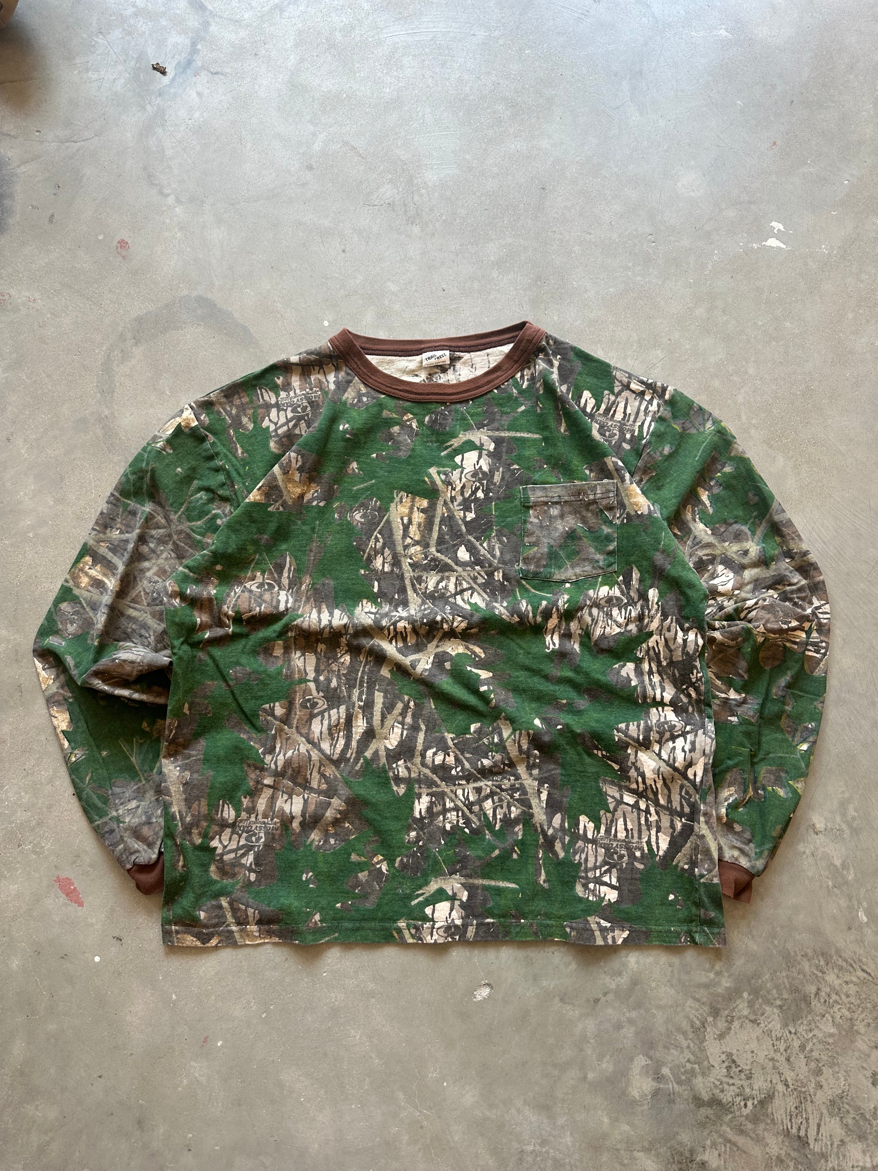 1990s Mossy Oak Shadowleaf Long Sleeve T-Shirt (XXL)
