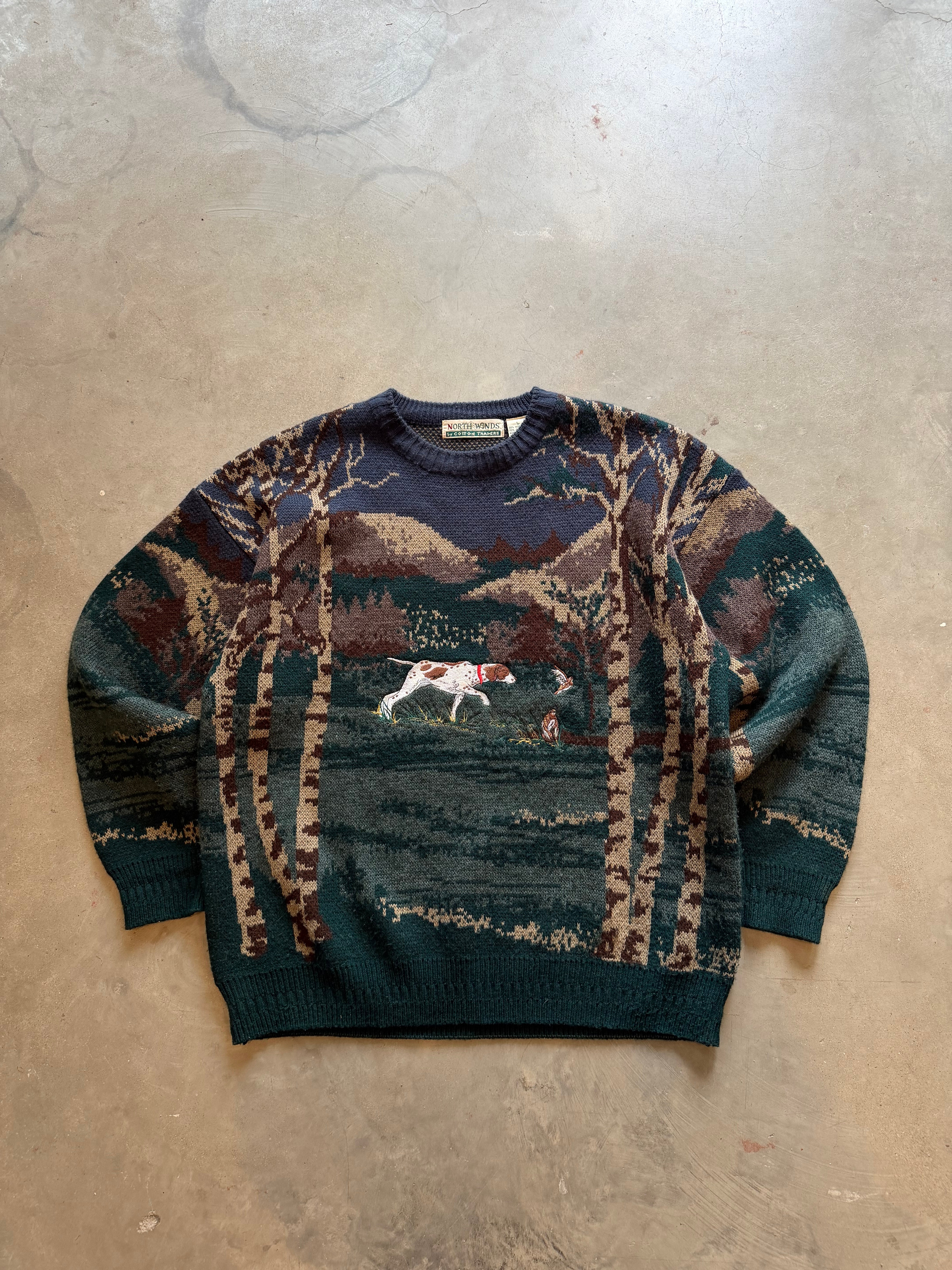 1990s Cotton Traders Pointer Wool Sweater (L)