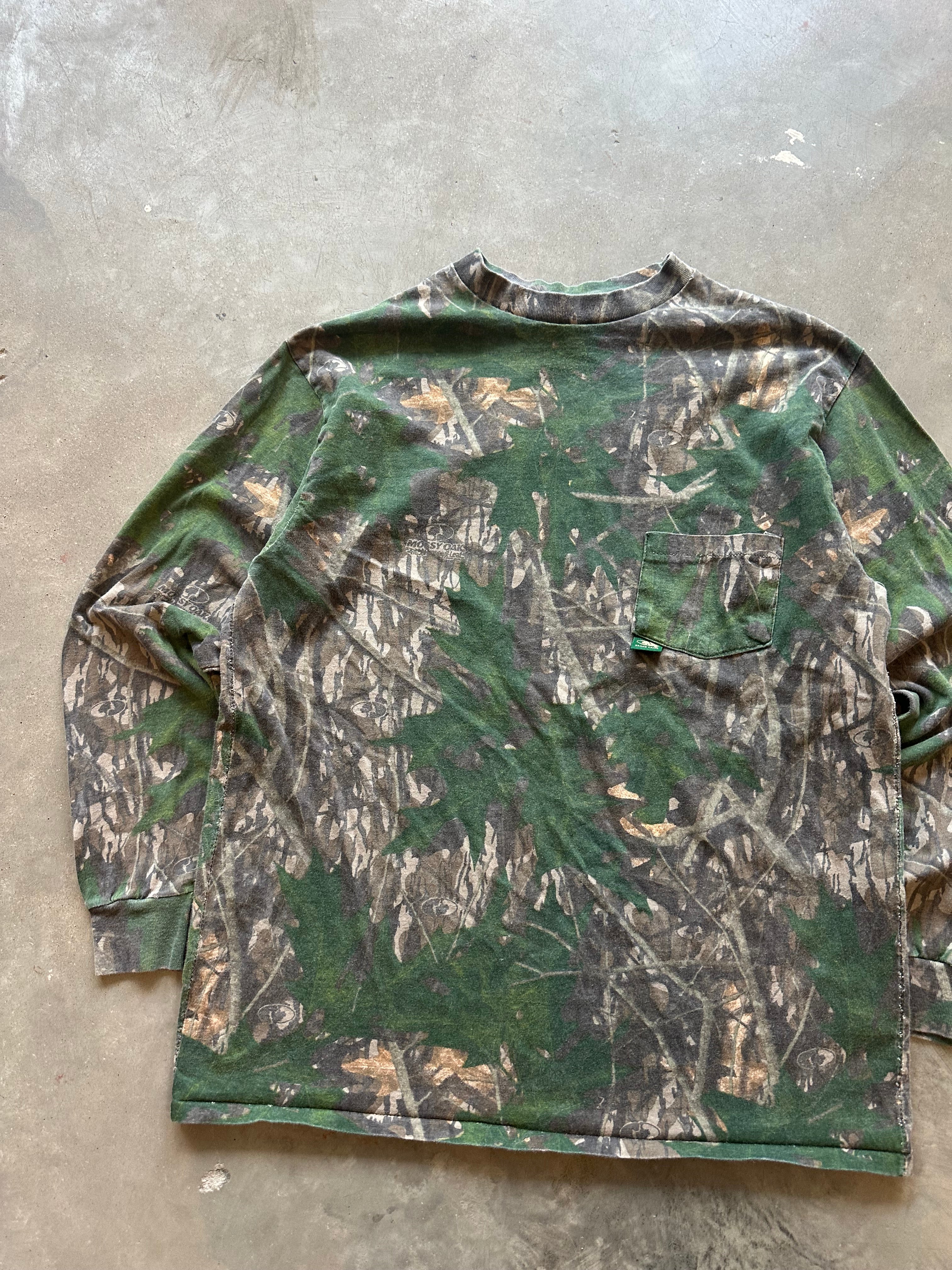 Vintage Mossy Oak Camo Long Sleeve Shirt (M)