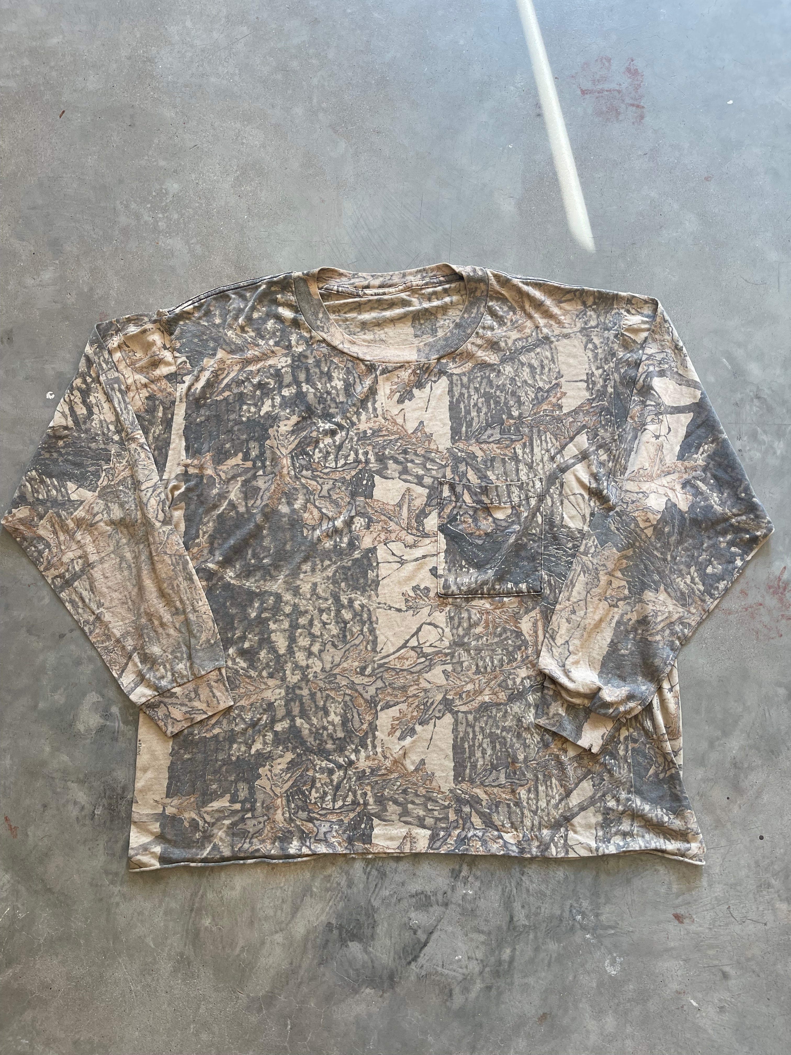 Vintage Thrashed Sniper Camo Shirt (XL)