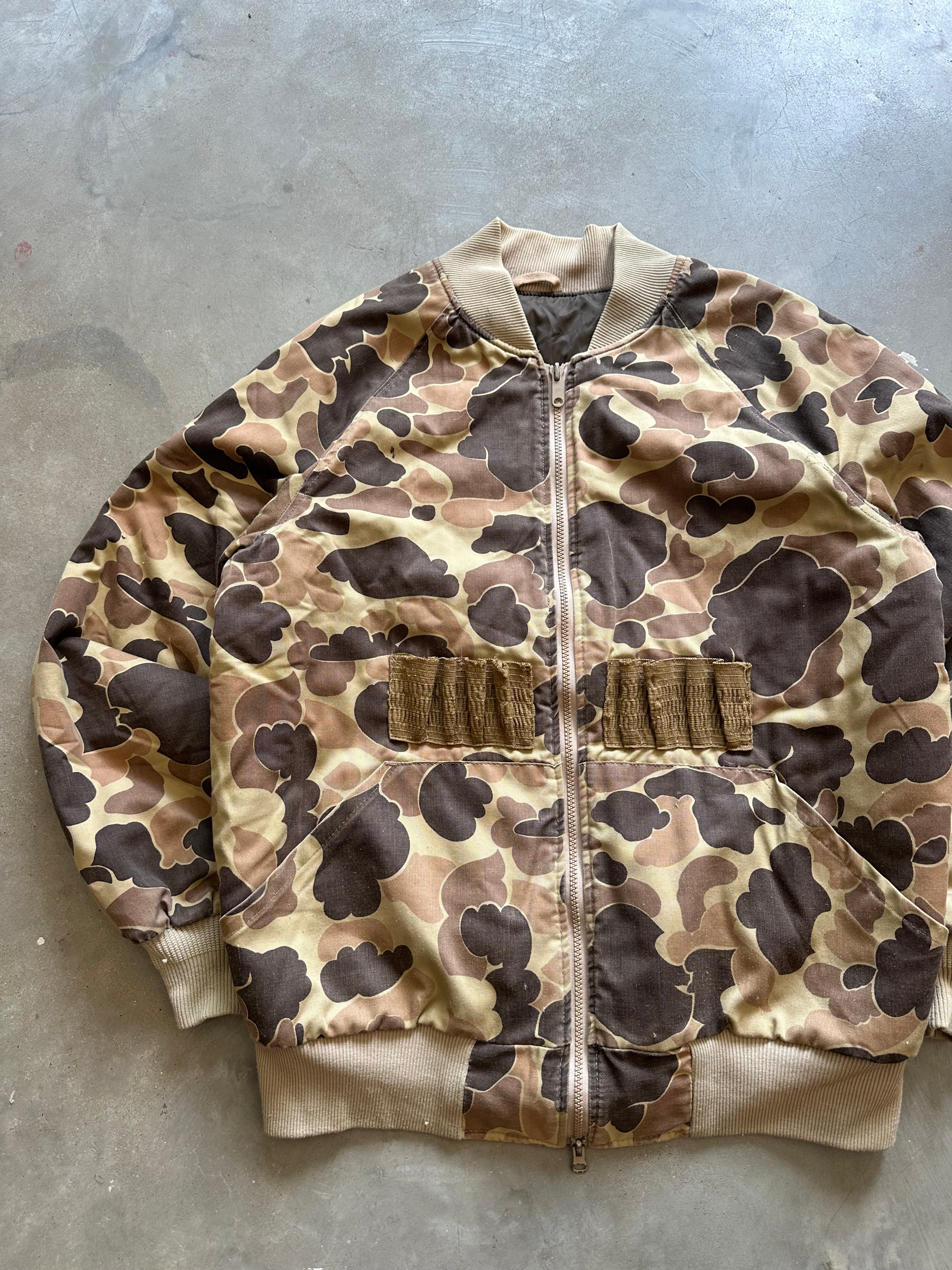 Vintage Duck Camo Bomber Style Jacket (L)