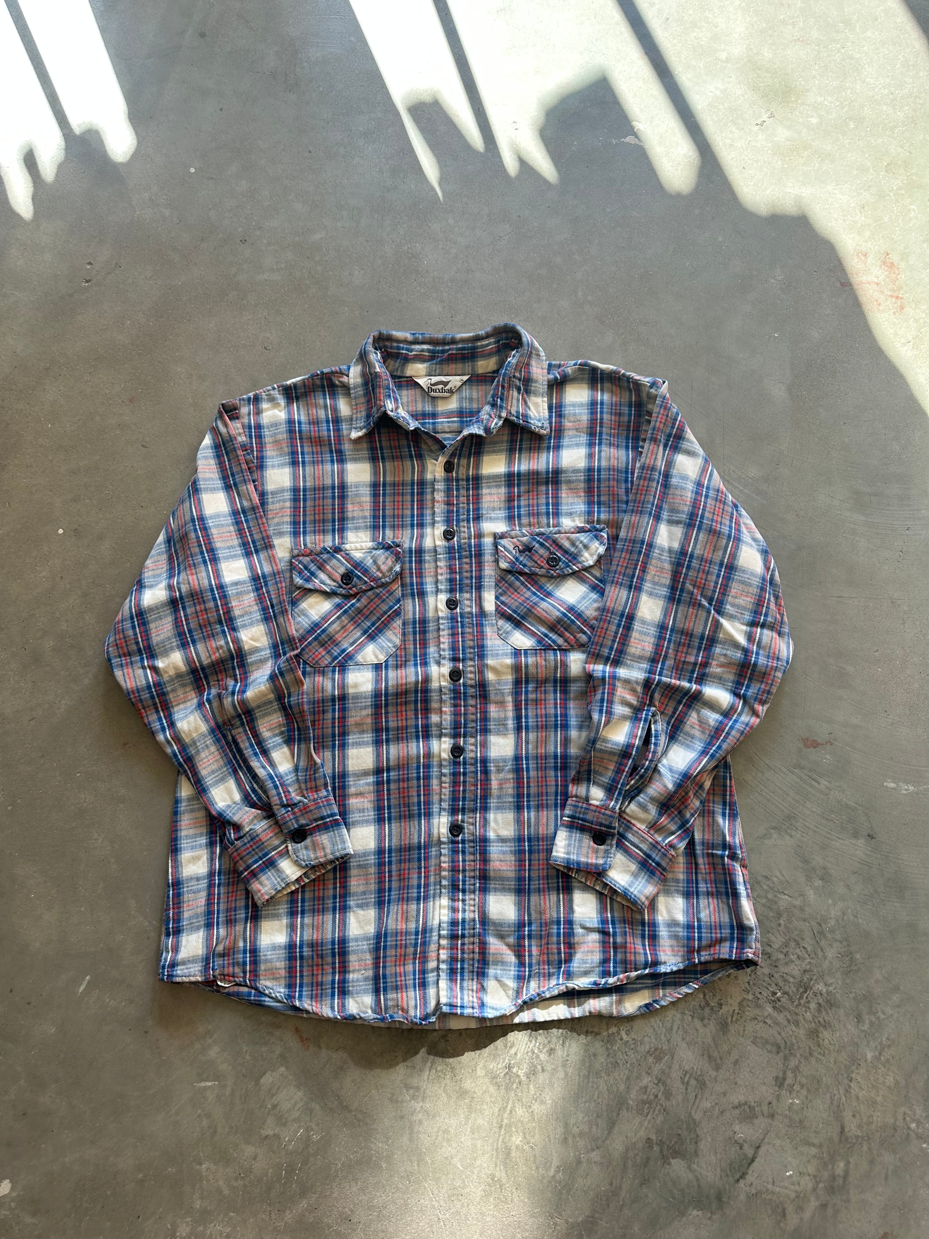 Vintage Duxbak Flannel Button-Up Shirt (XL)