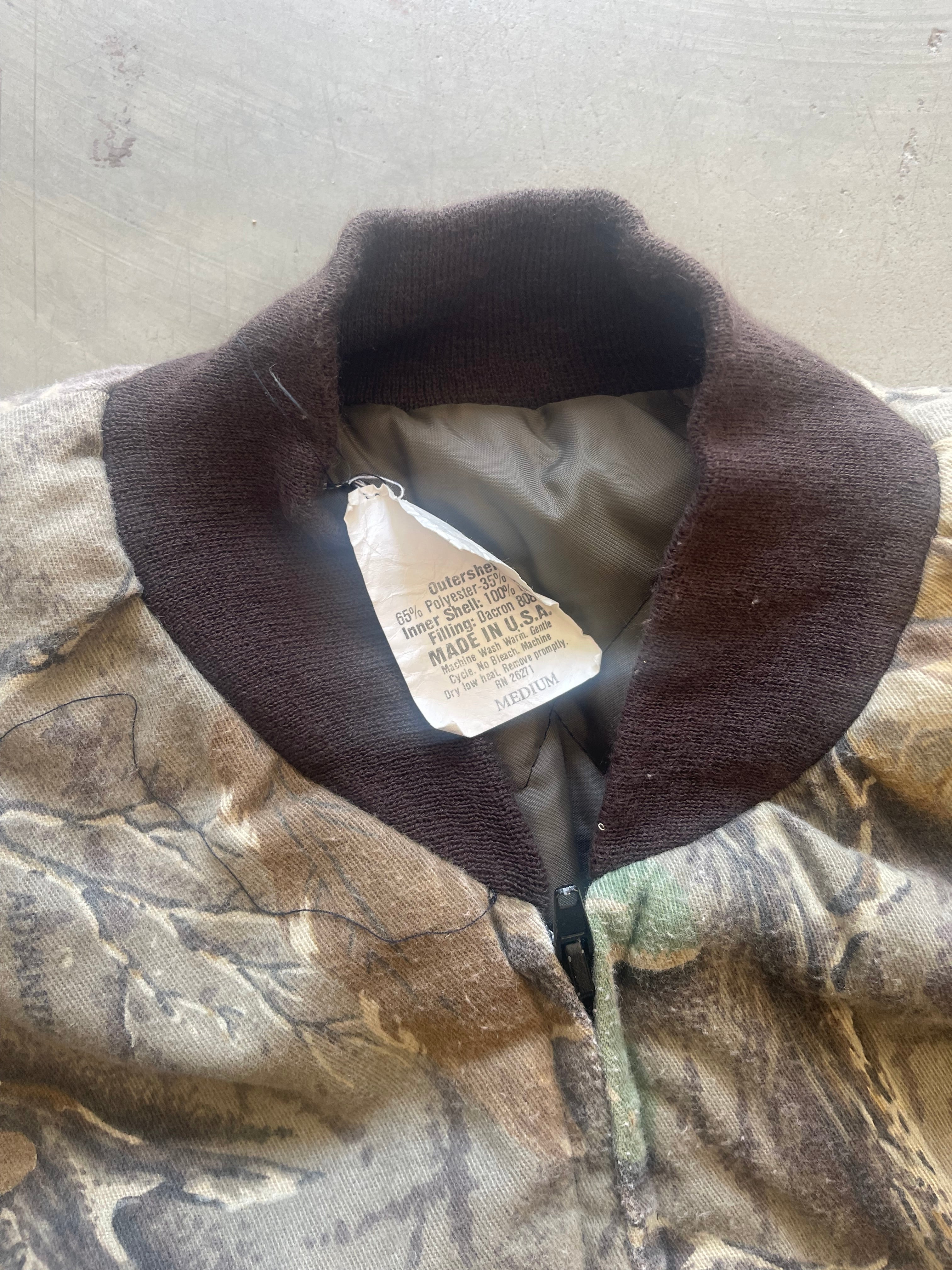 Vintage Realtree Advantage Camo Grand Lake Farms Bomber Jacket (M)