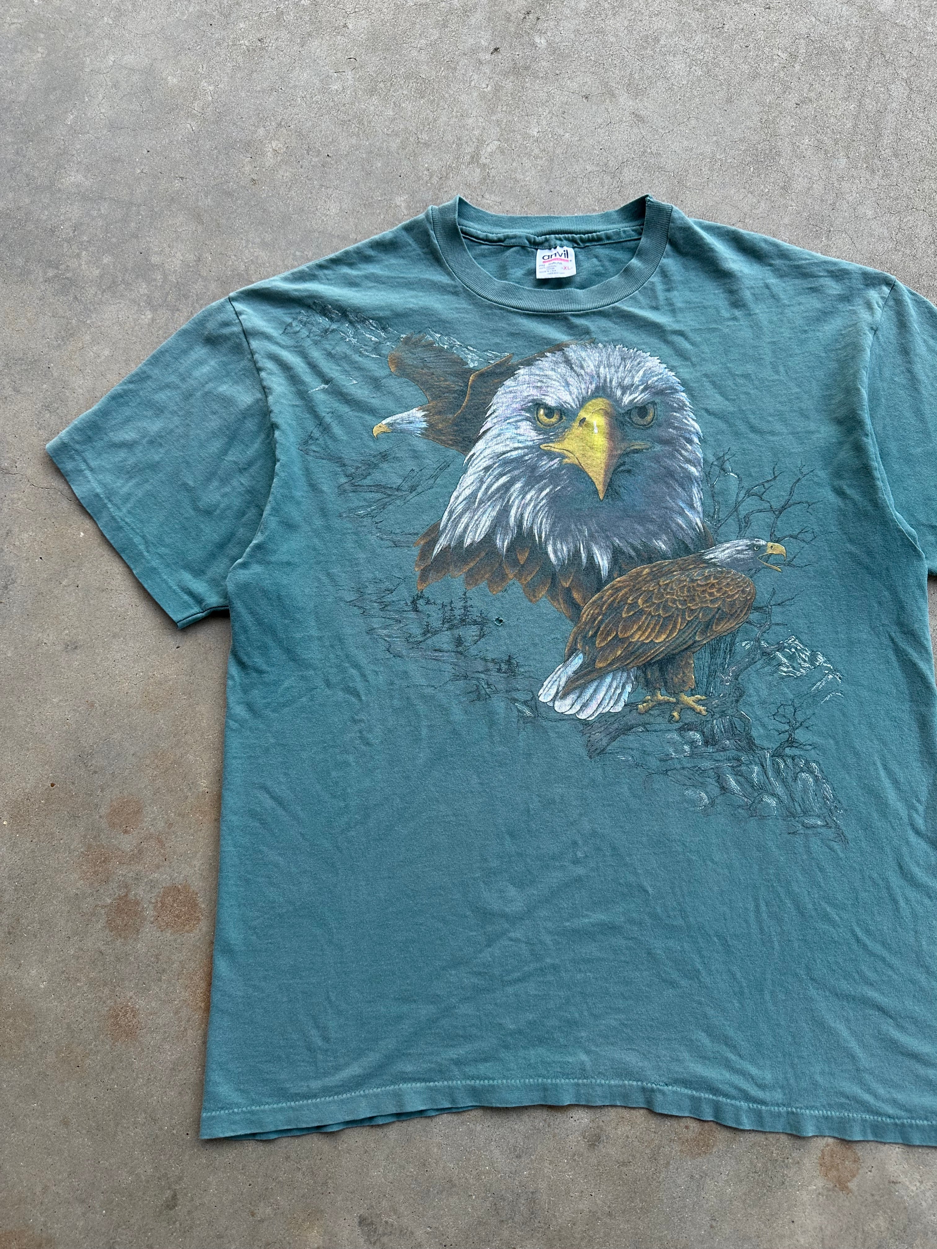 1990s Faded Eagle Nature T-Shirt (L/XL)