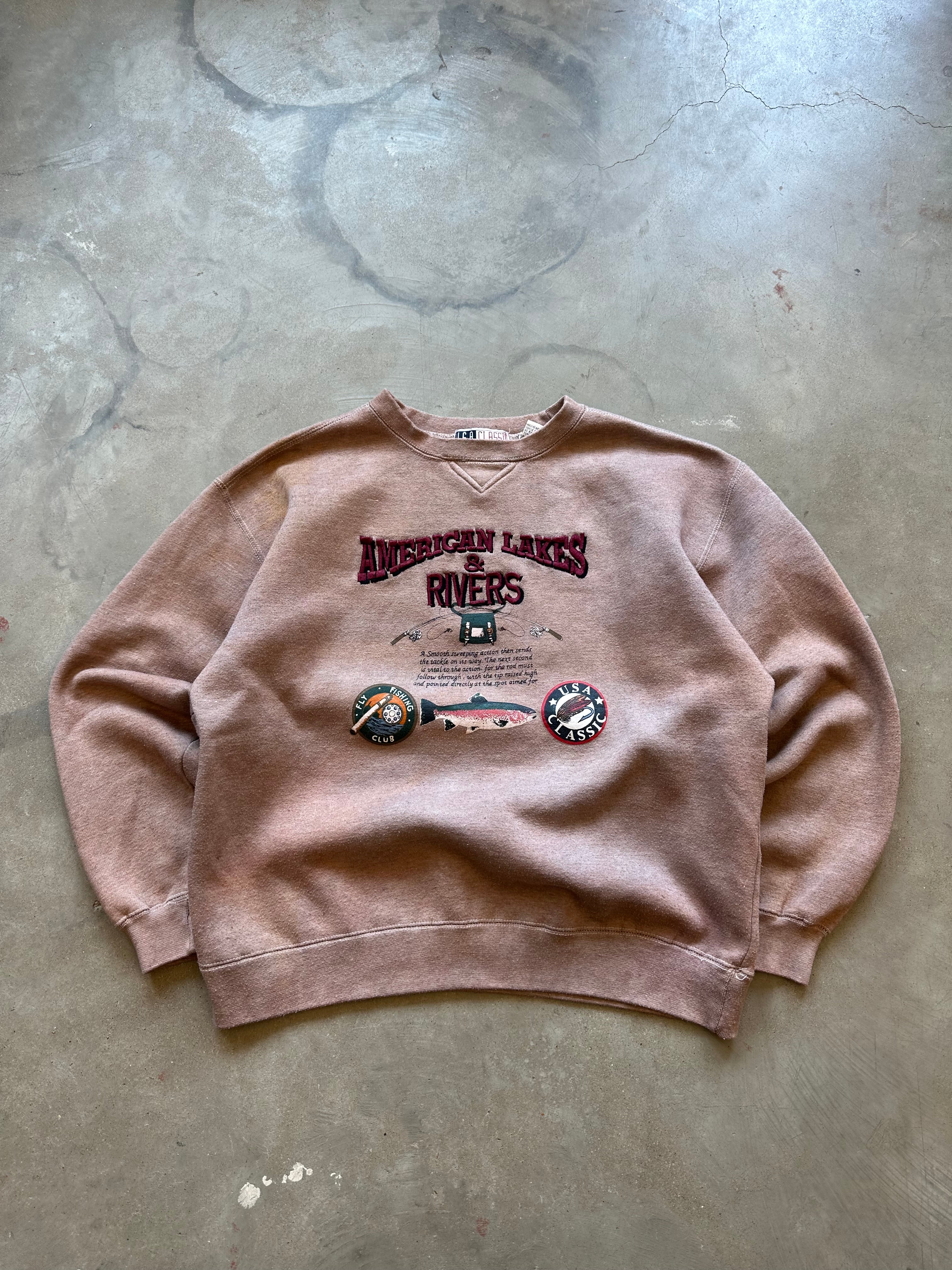 1990s American Lakes & Rivers Overdyed Crewneck (L)