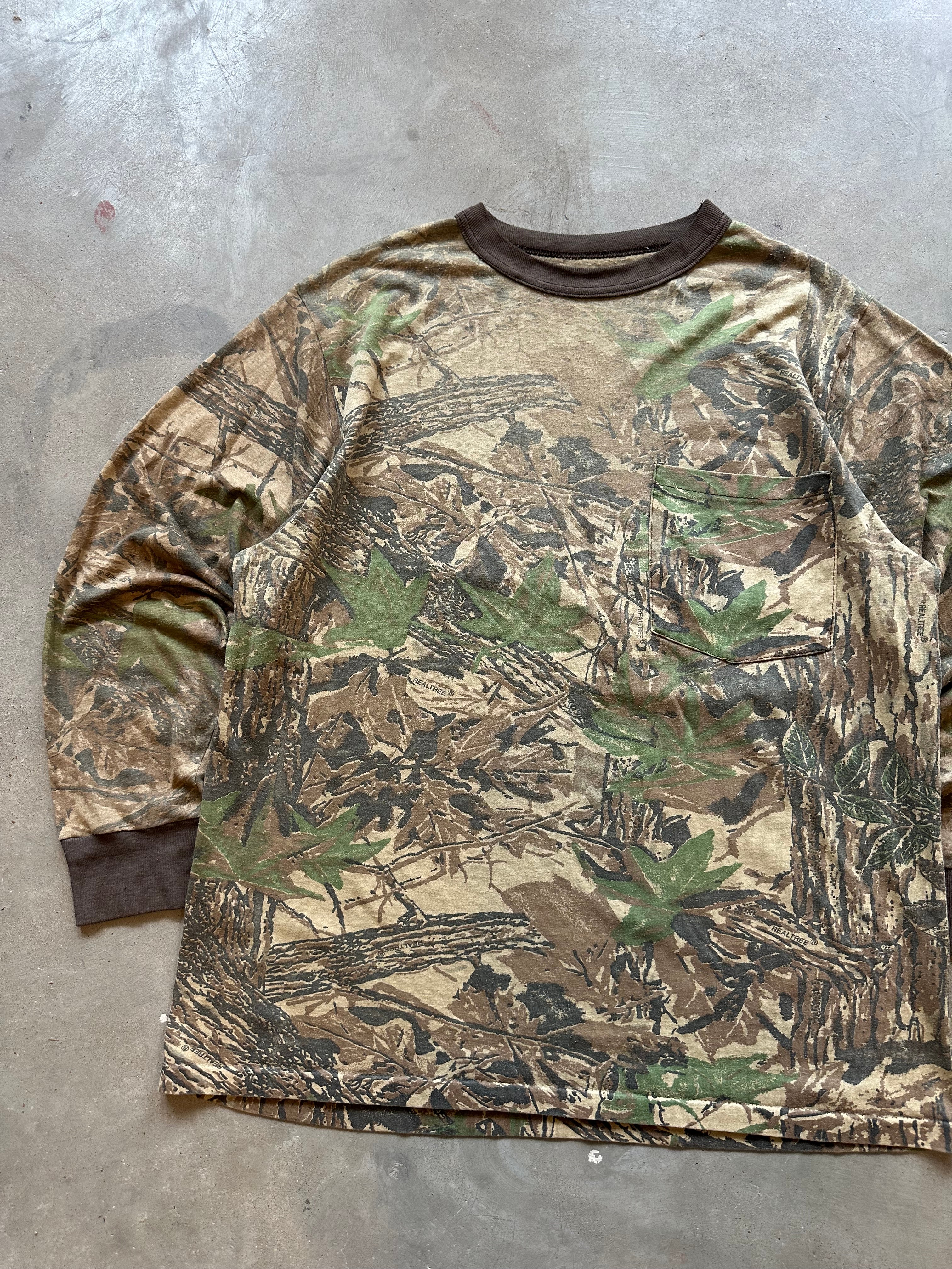 Vintage Camo Long Sleeve T-Shirt (M)