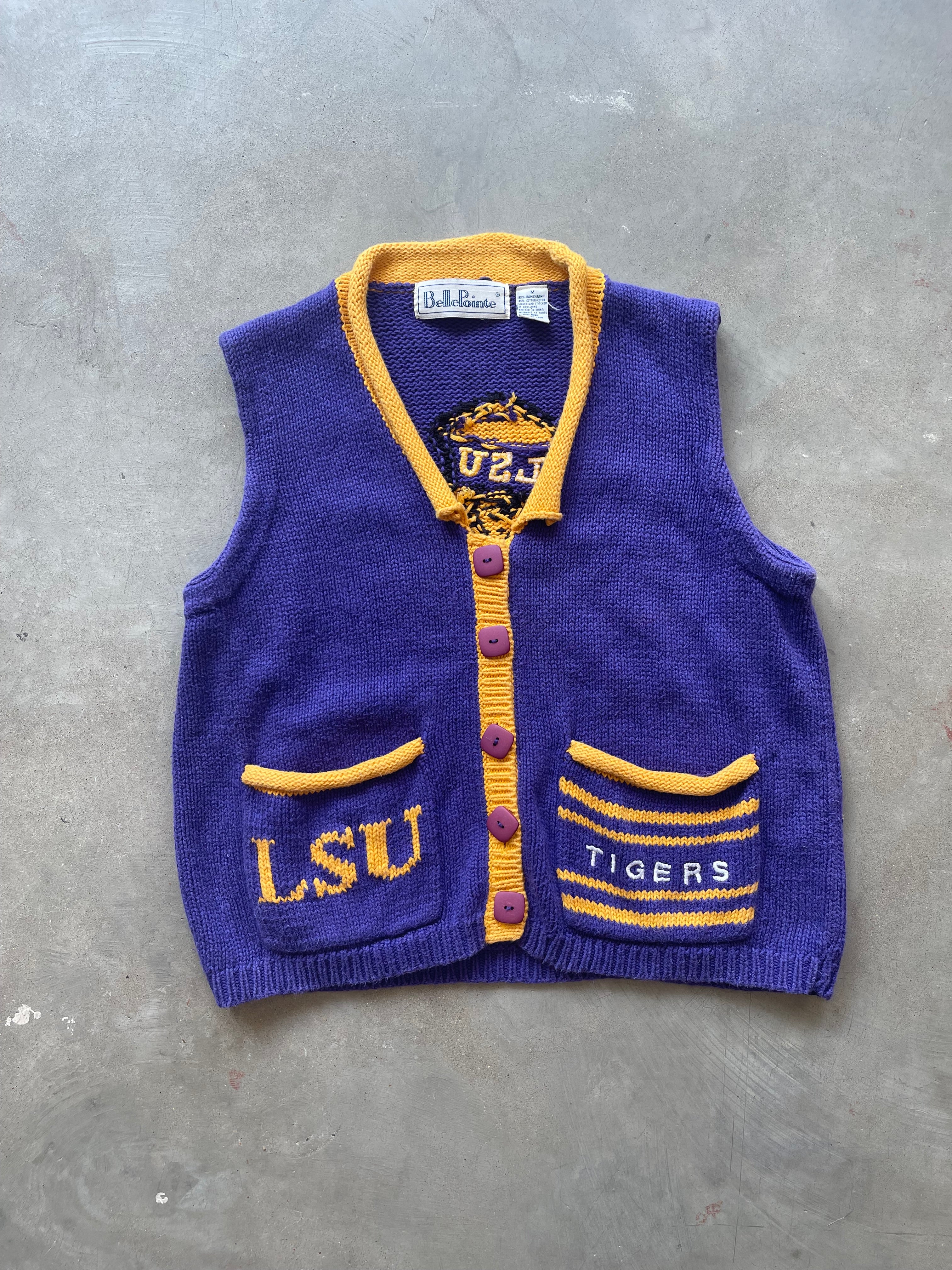 Vintage Knit LSU Vest (M)