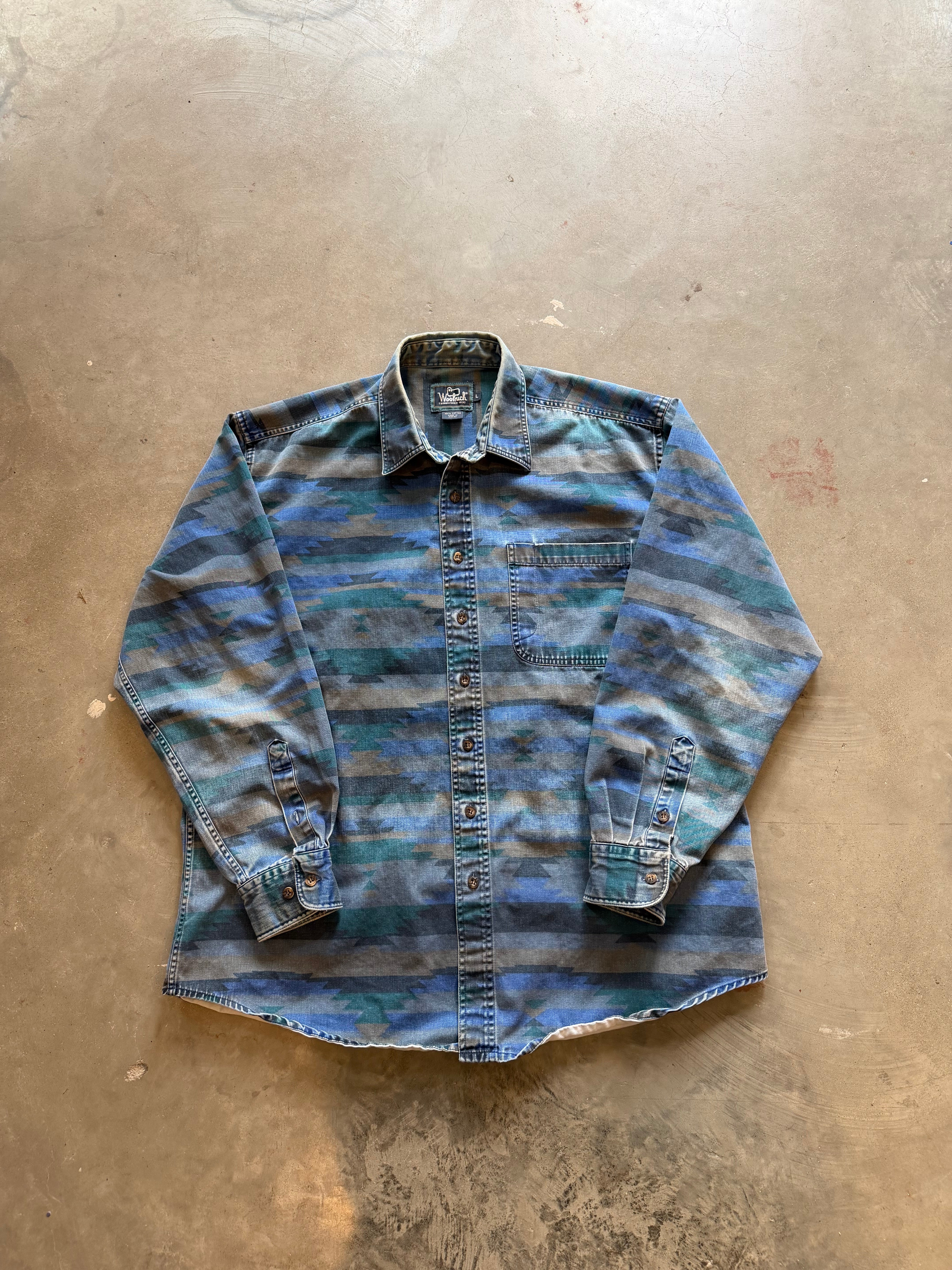 1990s Woolrich Aztec Button Up (L)