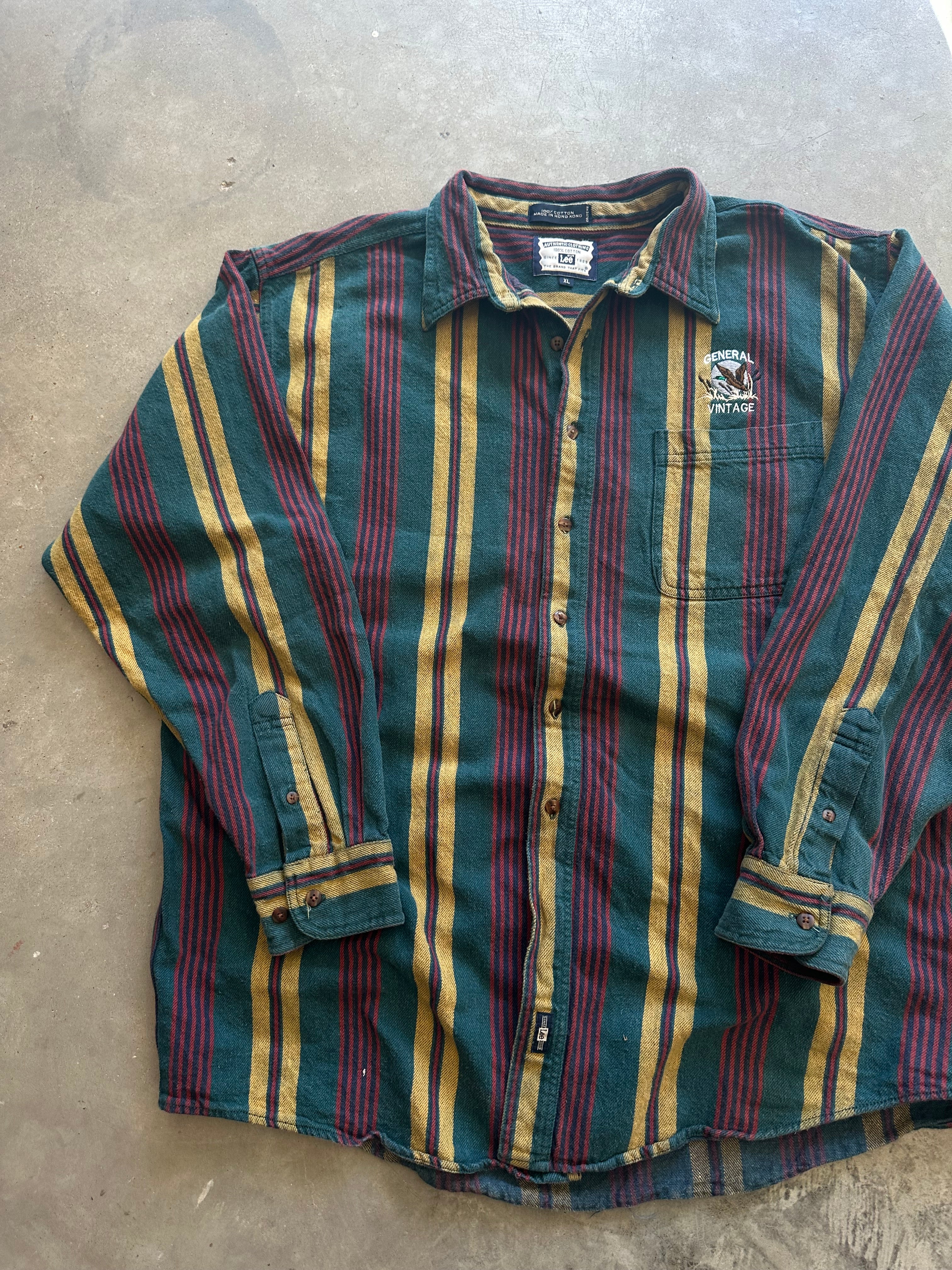 General Vintage Duck Logo Button-Up Shirt (XL)