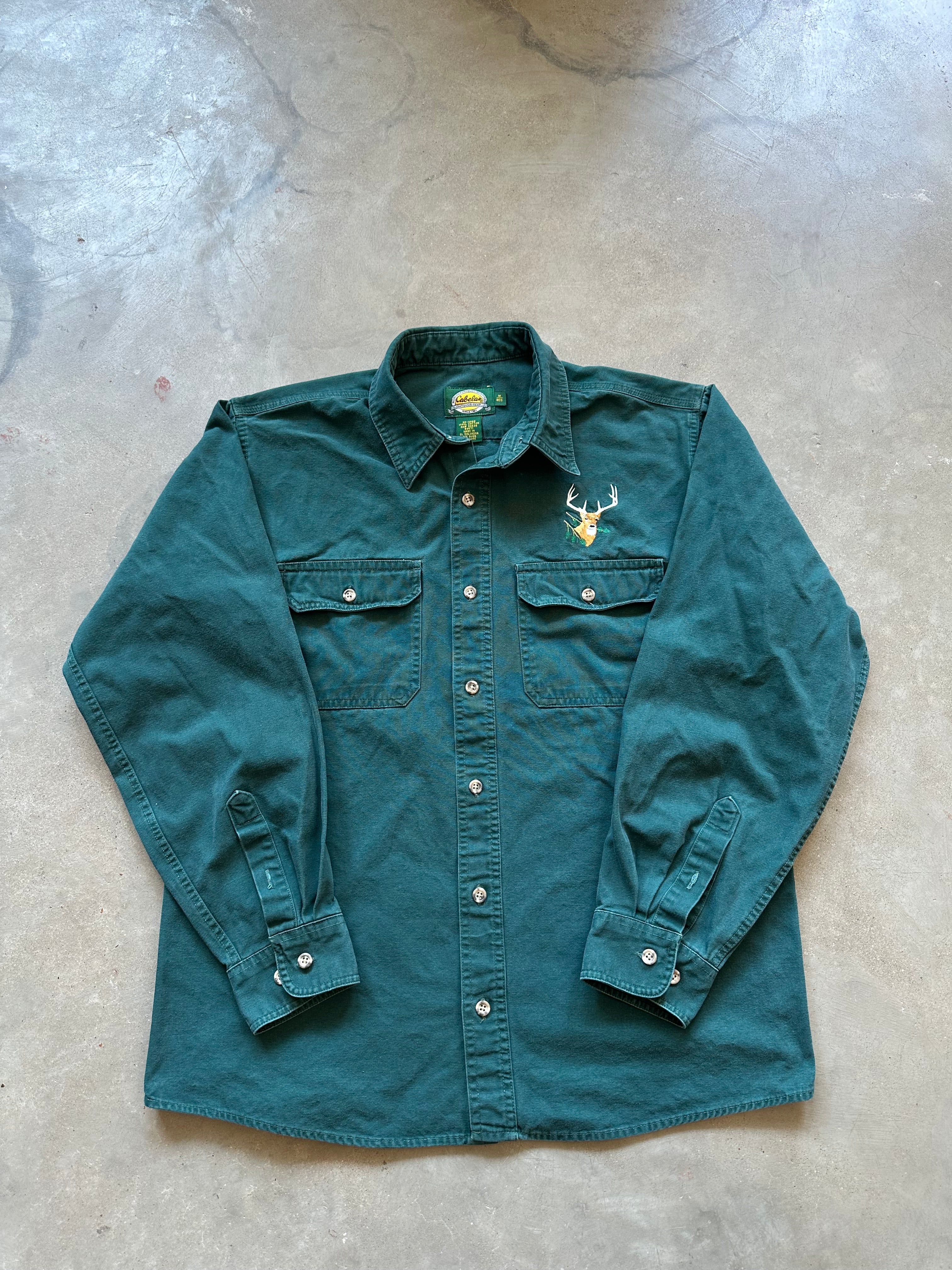 Vintage Cabela’s Embroidered Deer Button-Up (M)