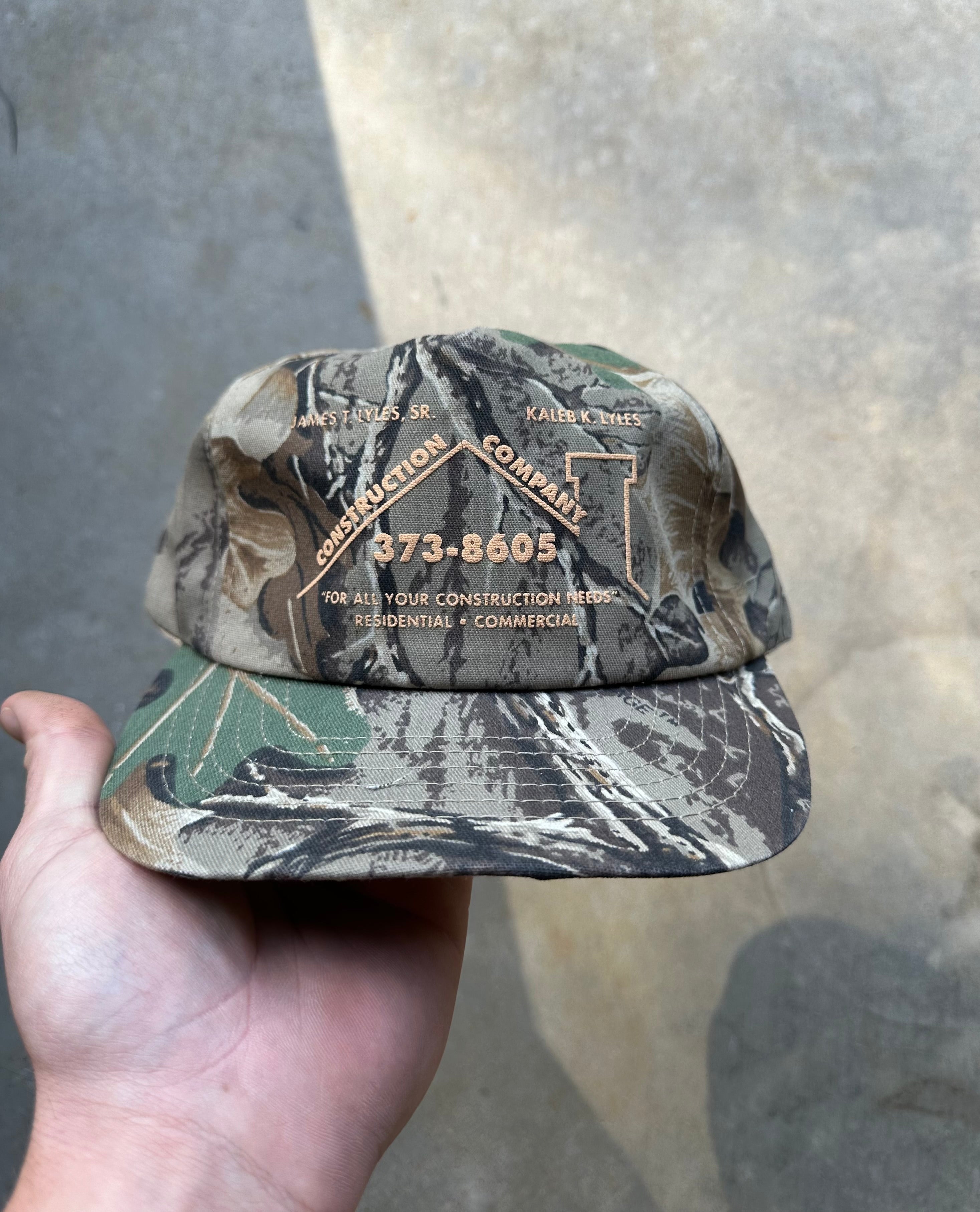 1990s Construction Company Camo Snapback