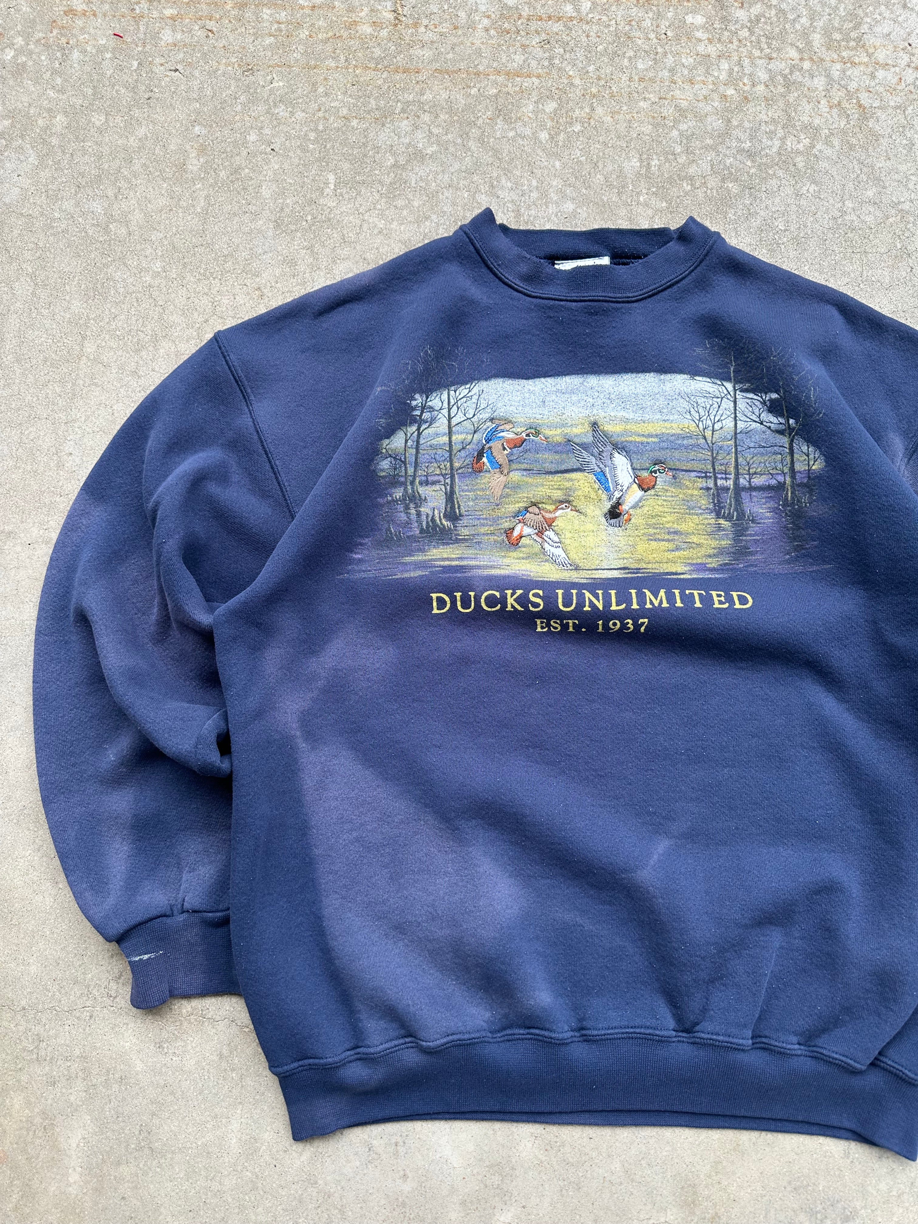 1990s Sunfaded Ducks Unlimited Crewneck (L)