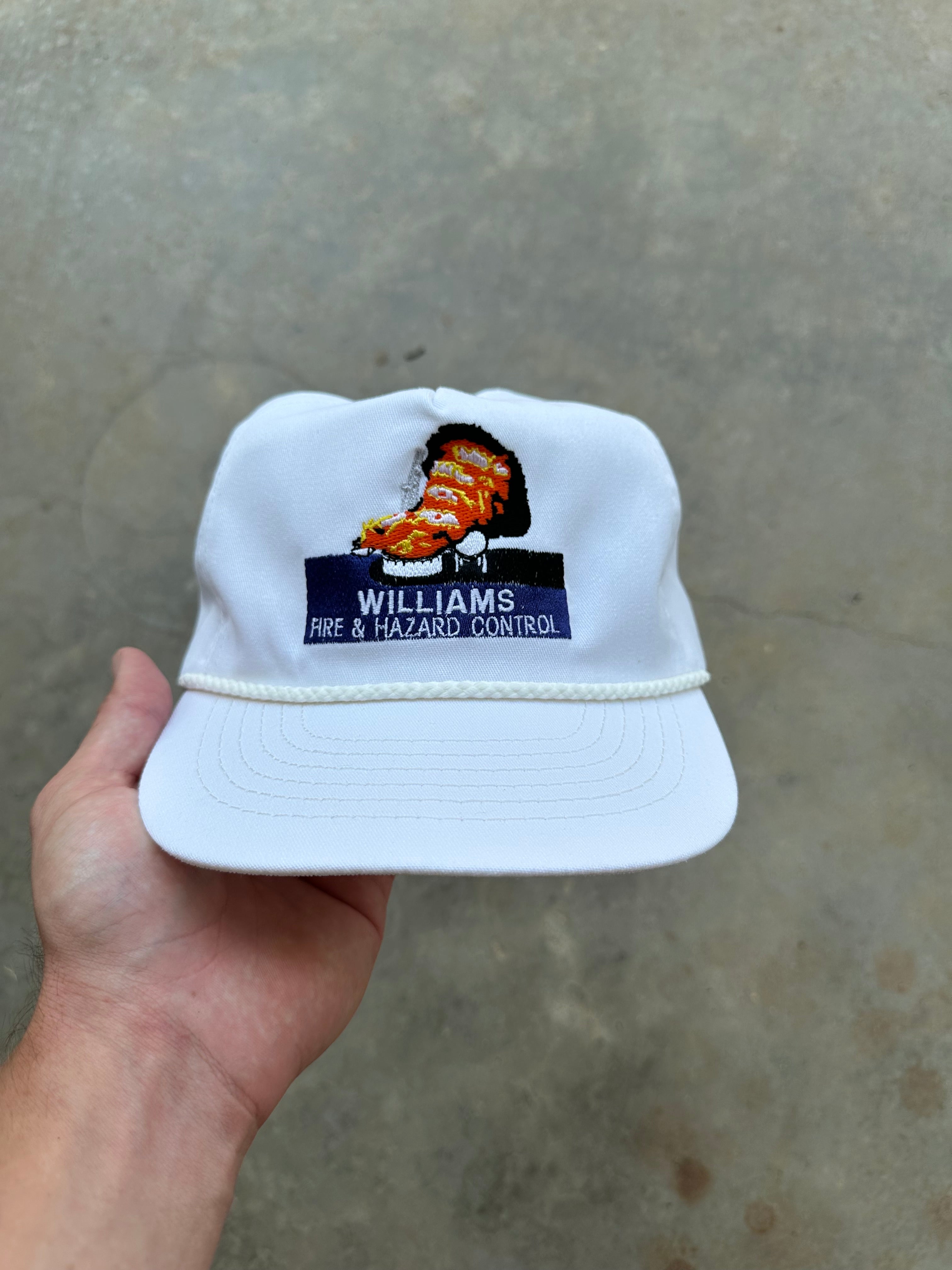 1980s Williams Fire & Hazard Control Rope Hat