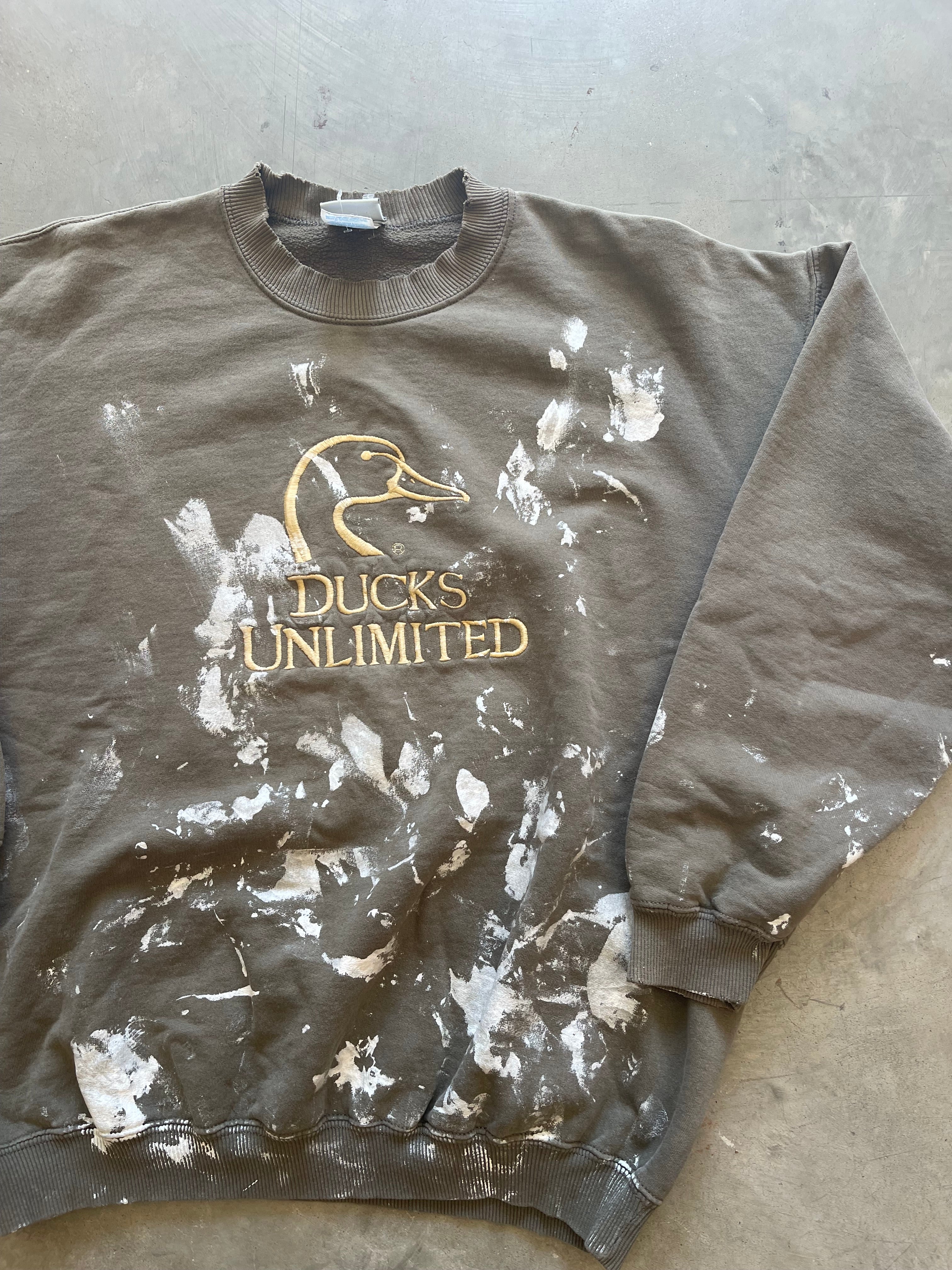 Vintage Thrashed Ducks Unlimited Crewneck (L)