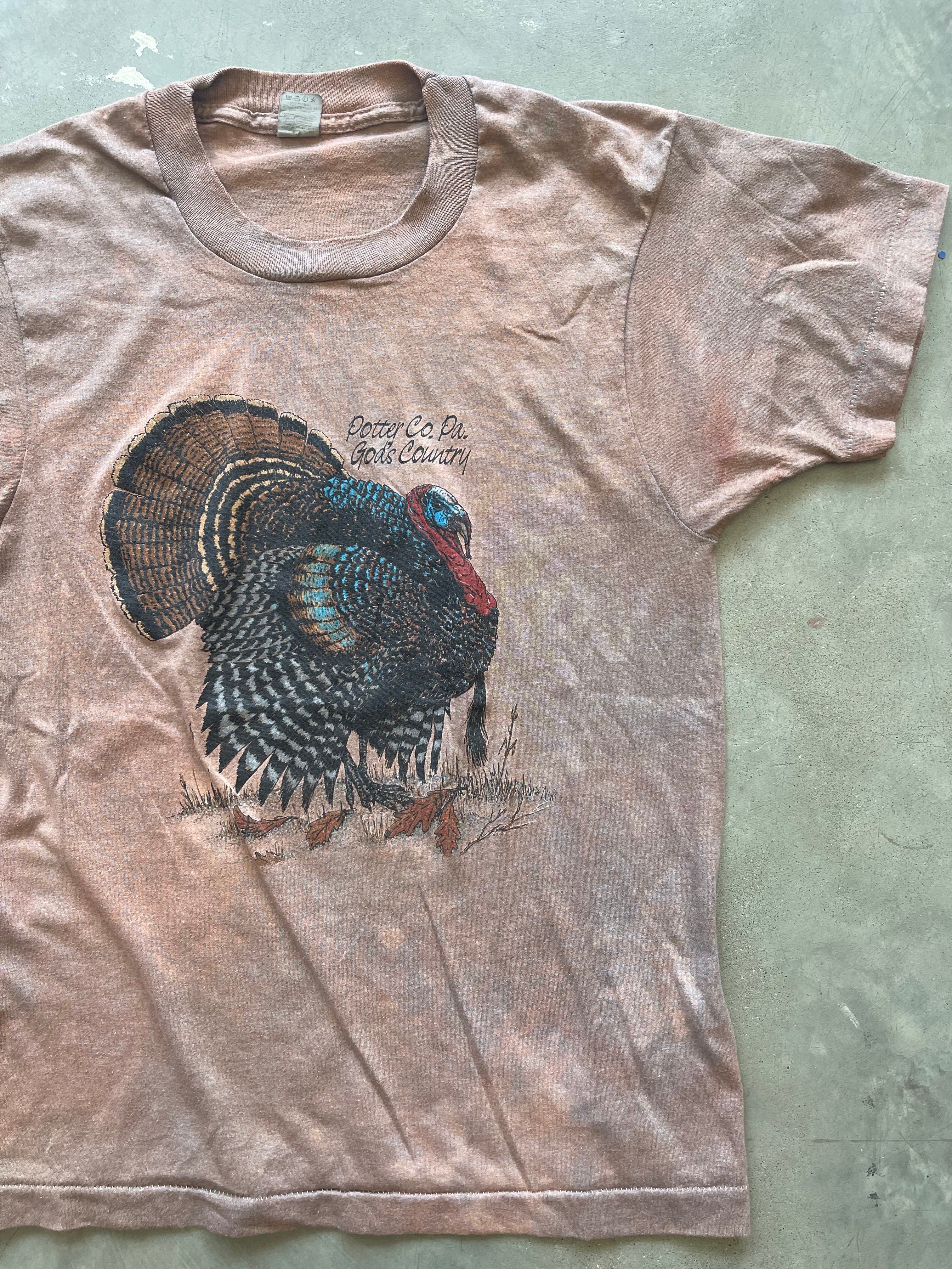 1980’s Overdyed Potter County Turkey Shirt (XS)