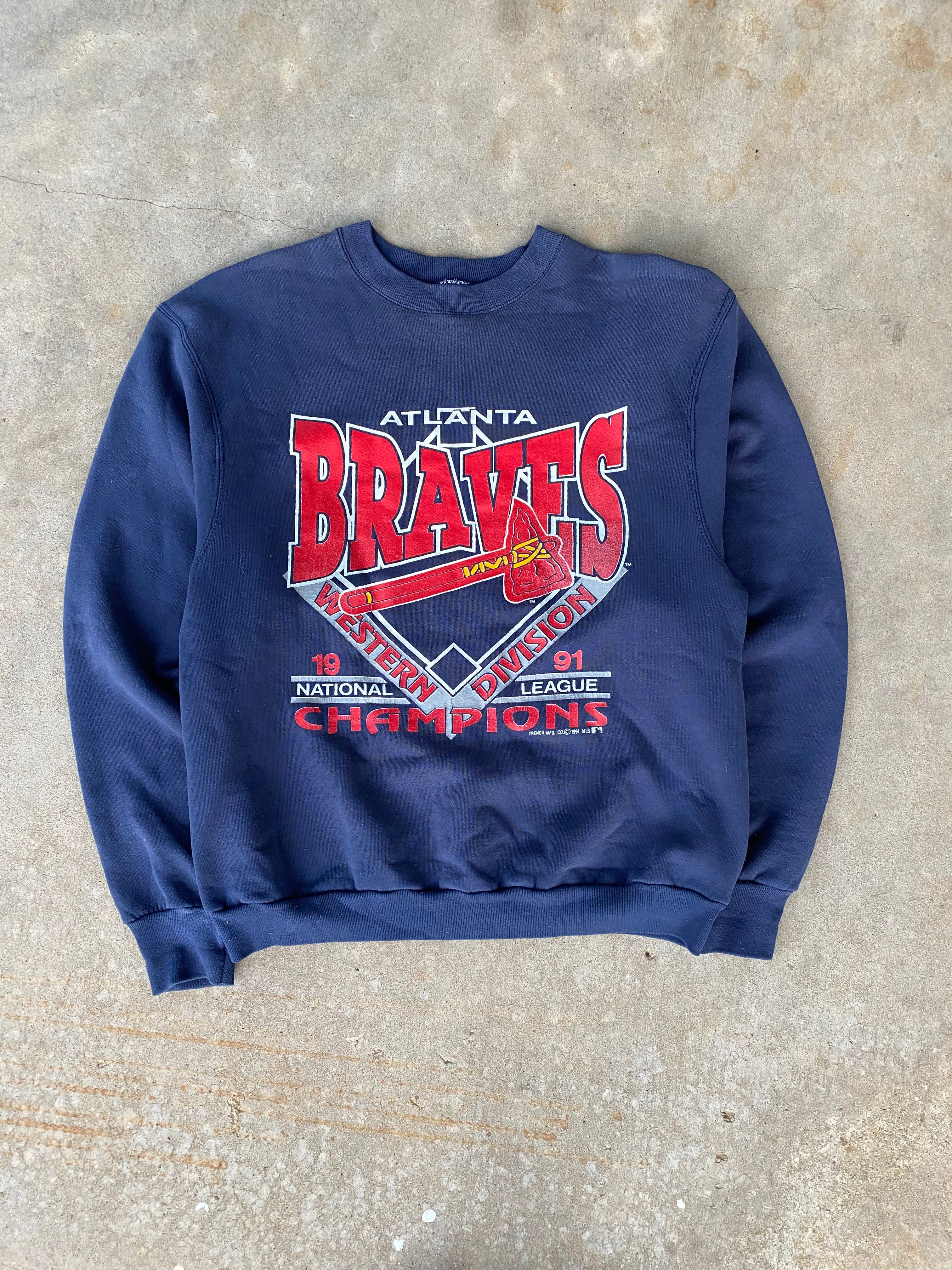 1991 Atlanta Braves National League Champions Crewneck (M)