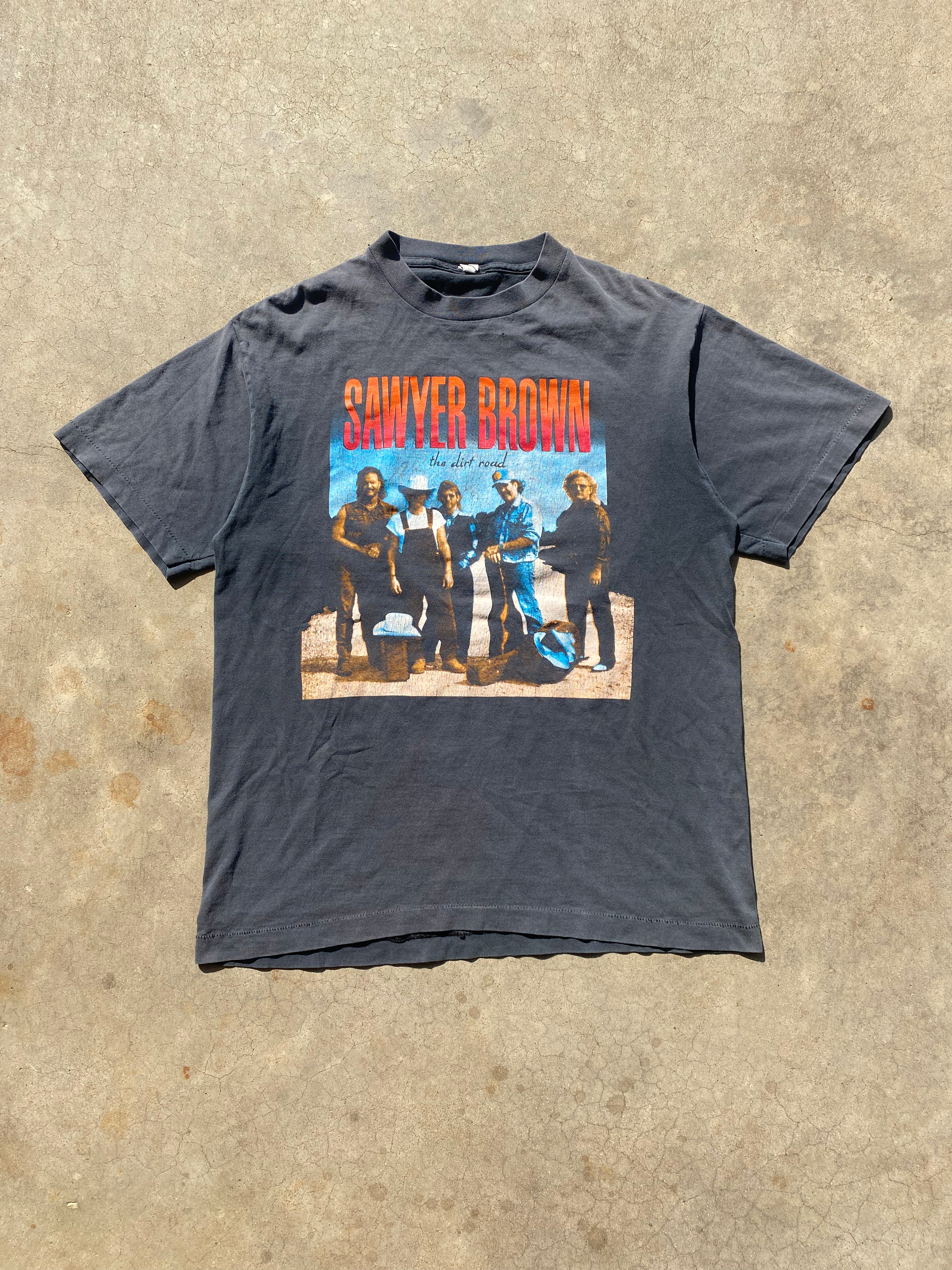 1992 Distressed/Faded Sawyer Brown Dirt Road Tour T-Shirt