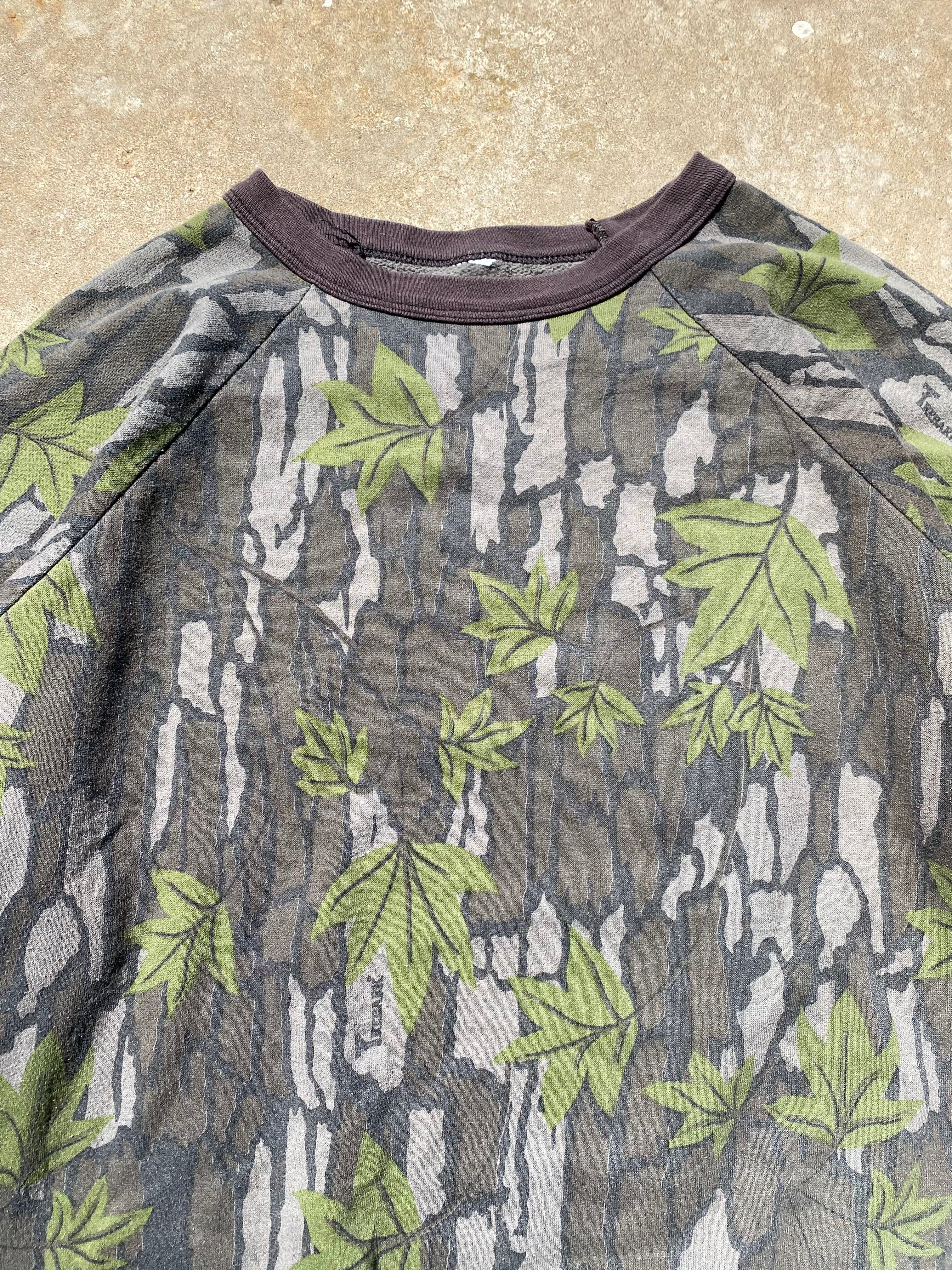 1980s Trebark Green Leaf Camo Crewneck (M)