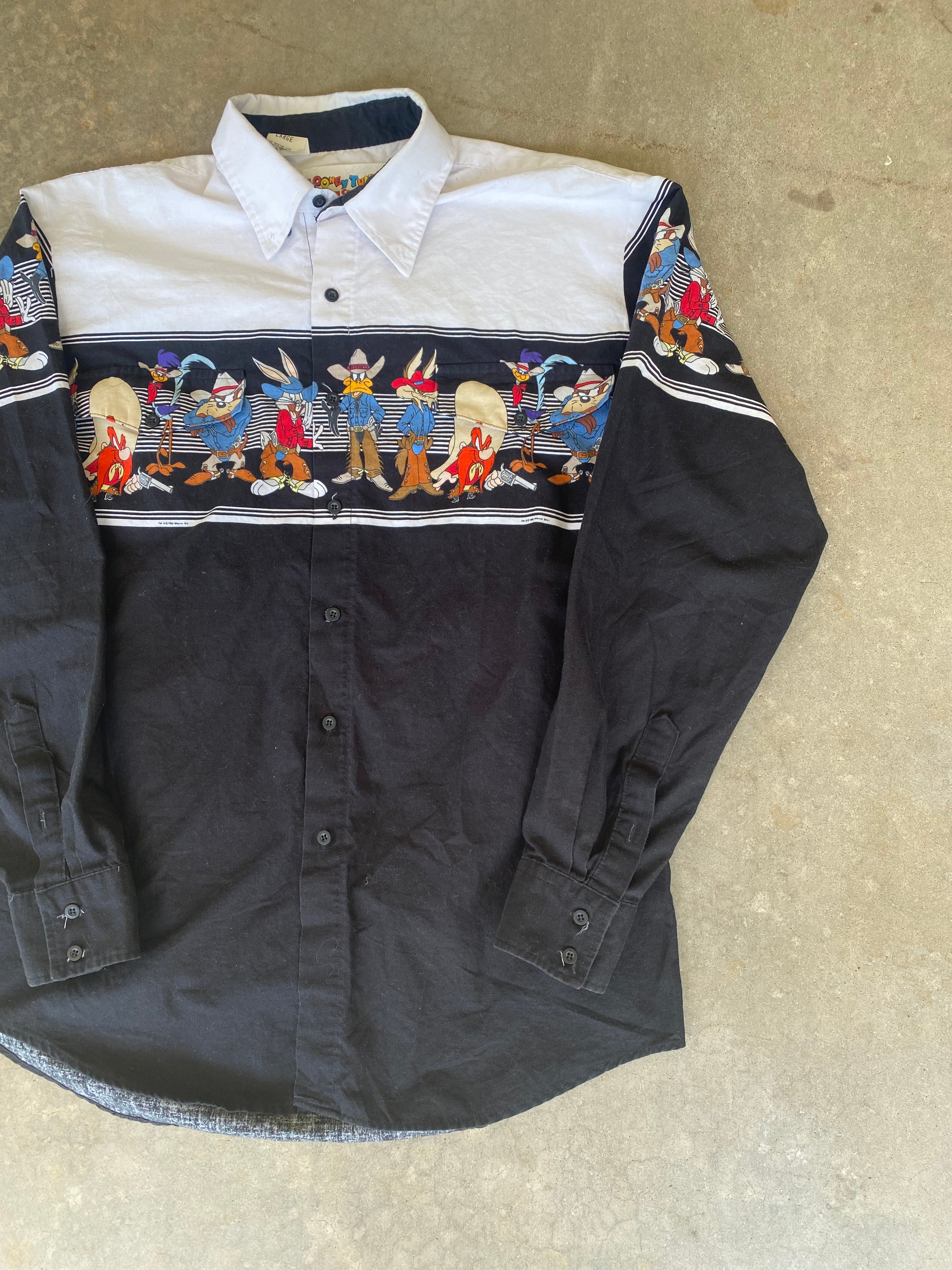1993 Looney Tunes Western Button Up (L)