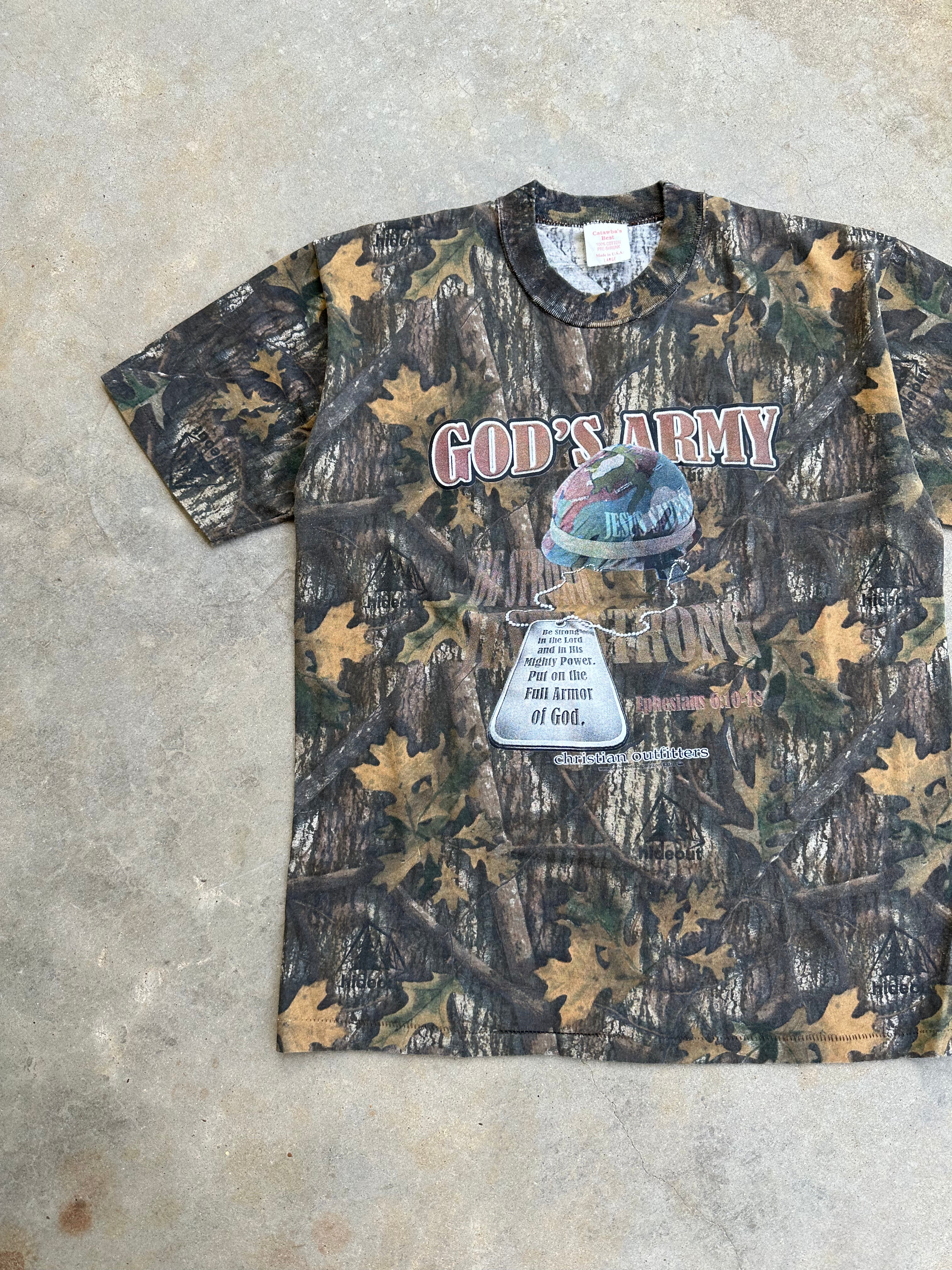 1990s God’s Arm Camo T-Shirt (M)