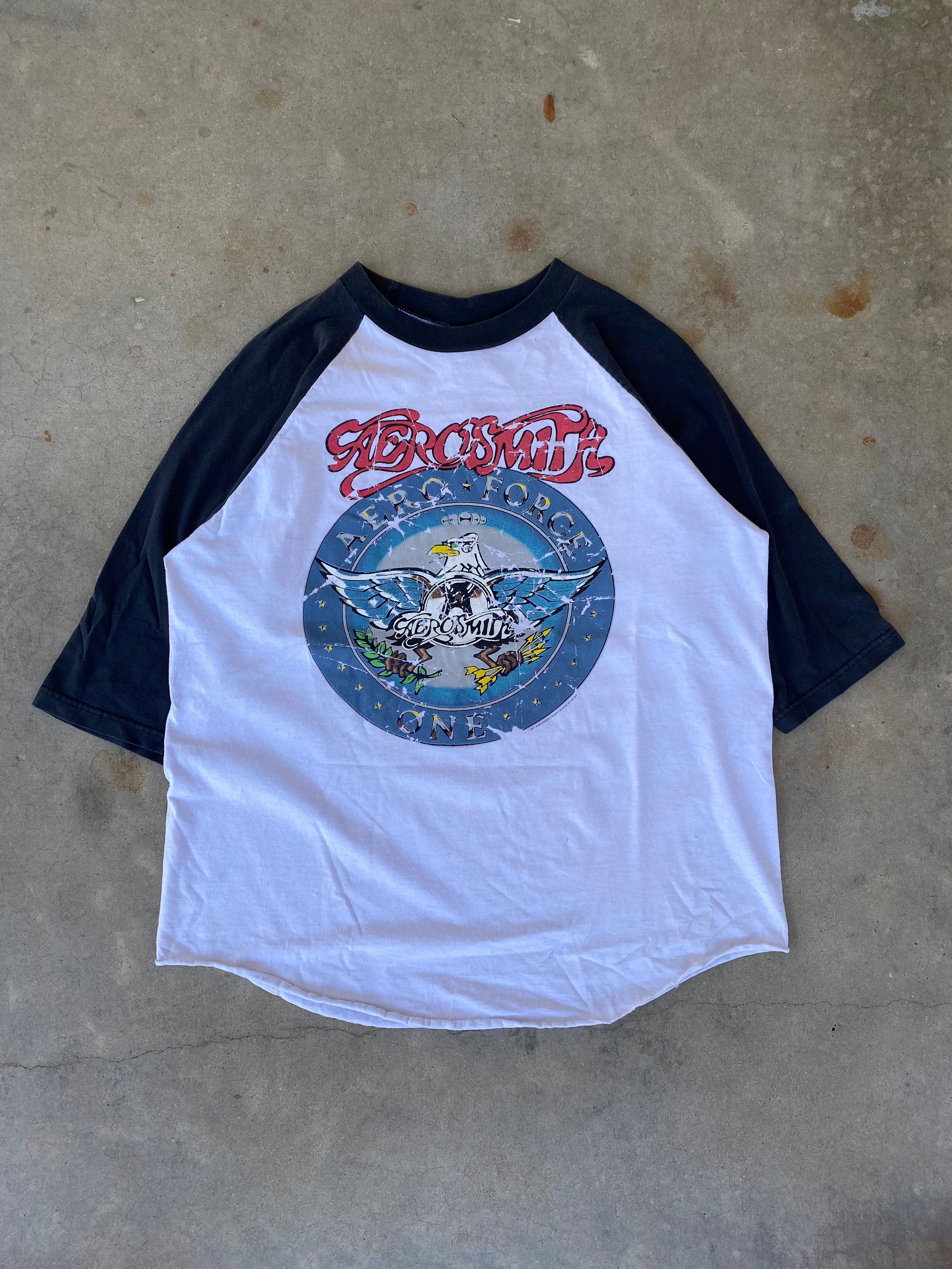 1997 Aerosmith Aero Force One Raglan Shirt (L/XL)