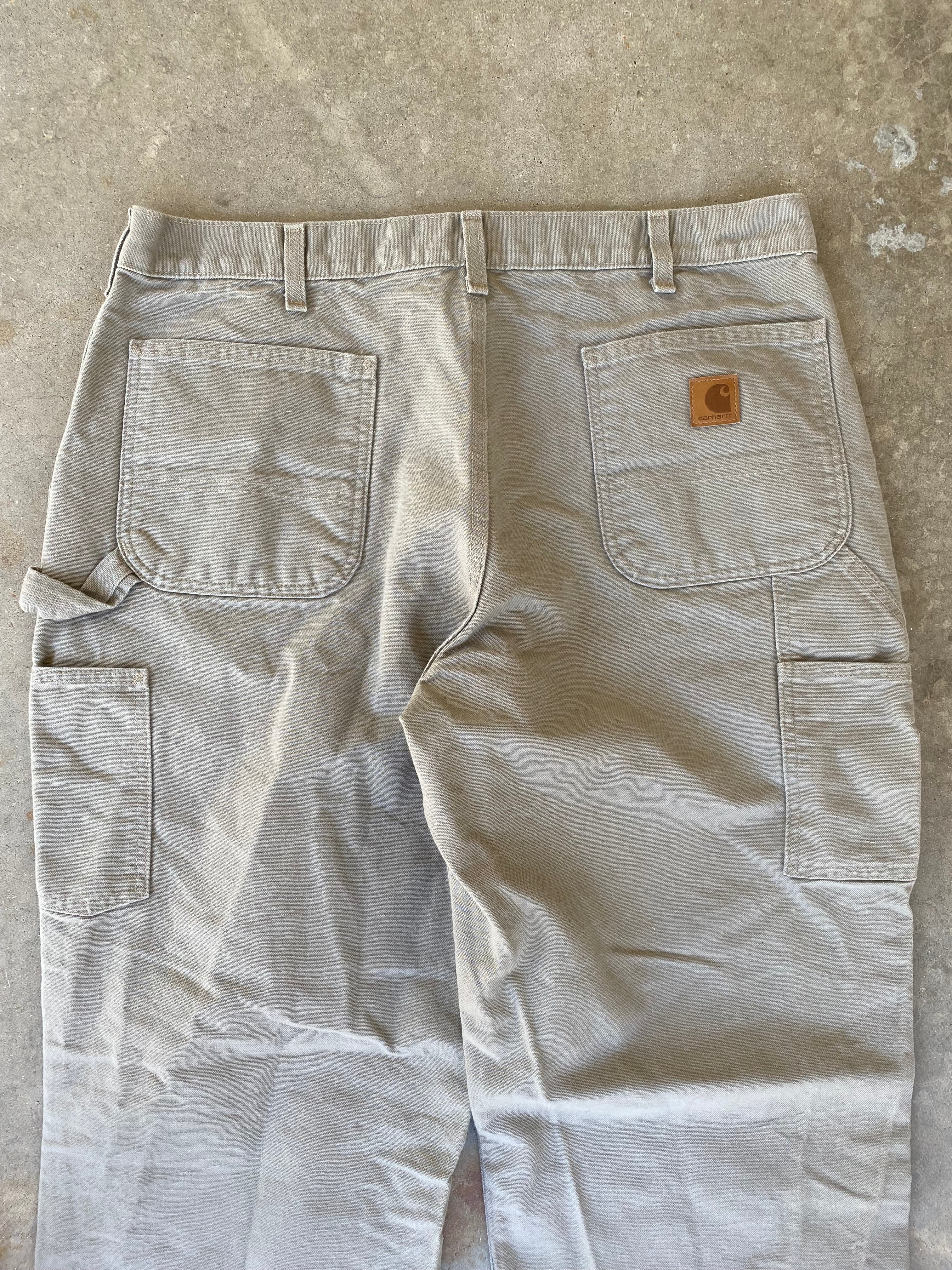 Carhartt Grey Canvas Carpenter Pants (37"x29.5")